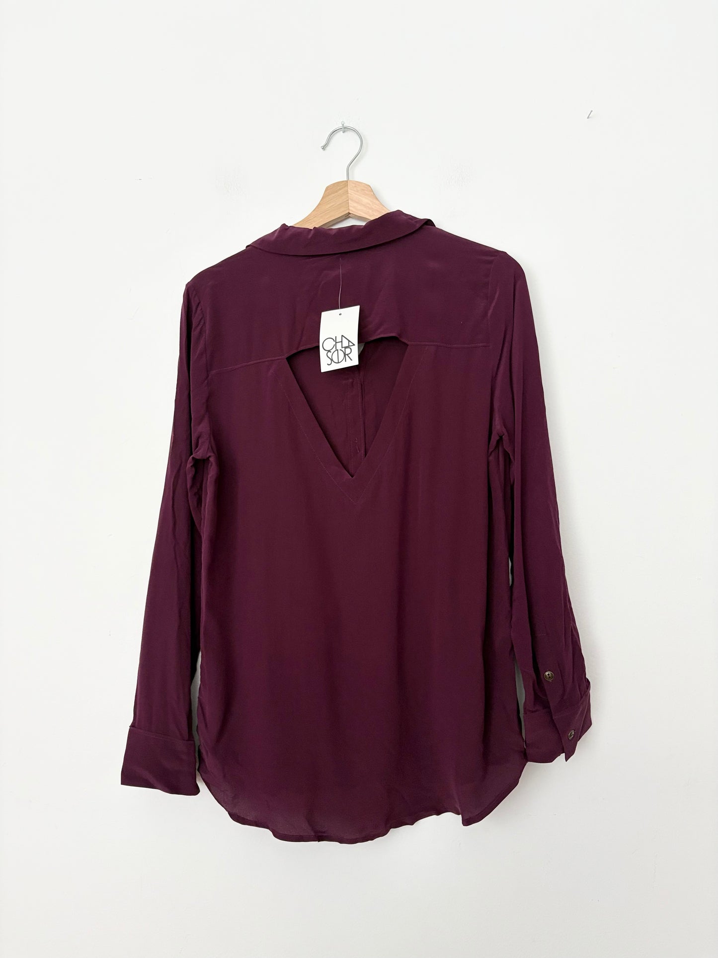 Chemise Chaser en soie dos nu, taille M