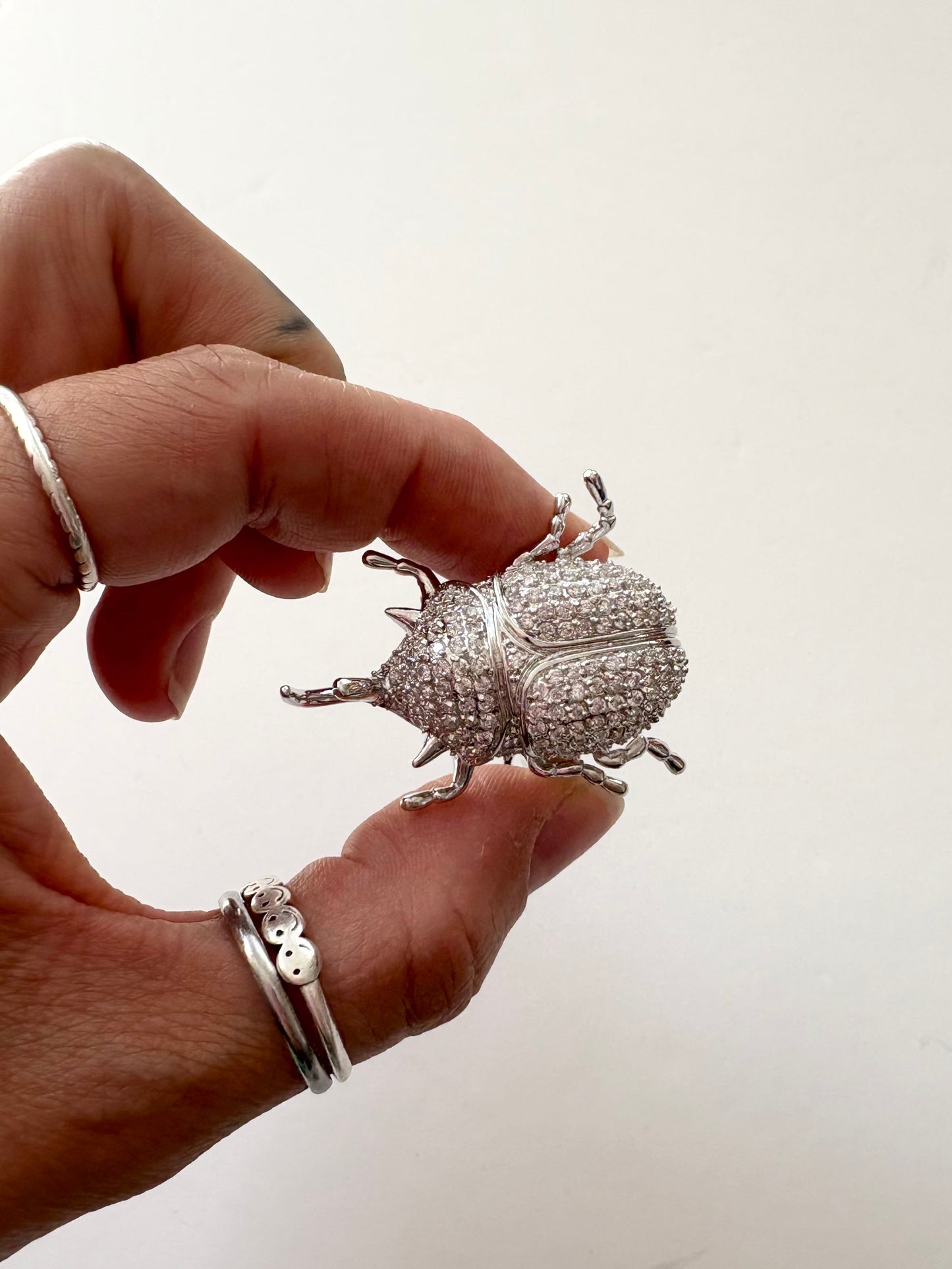 Noir NYC beetle cubic zirconia ring