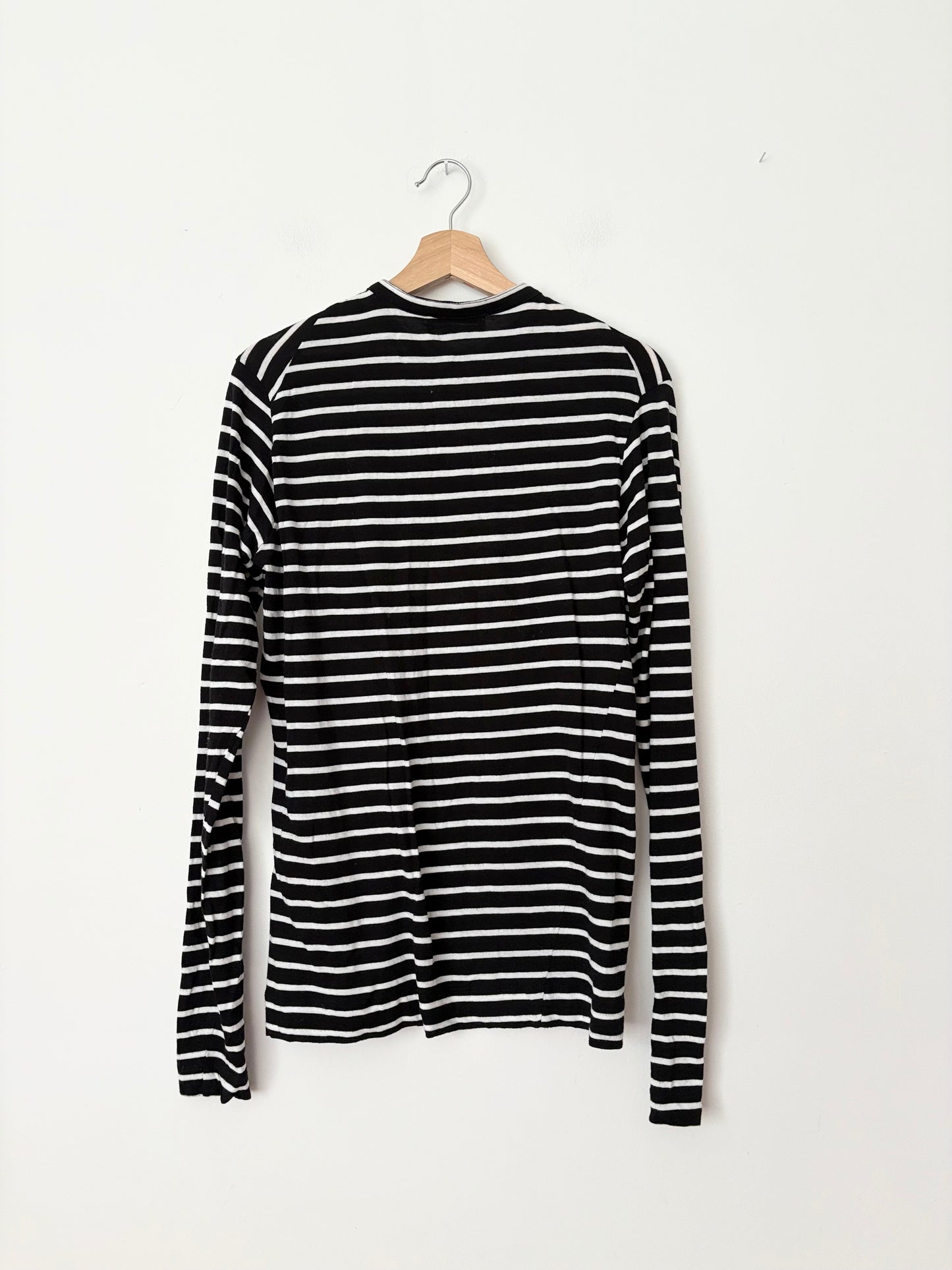 Diesel black gold stripe henley M/L