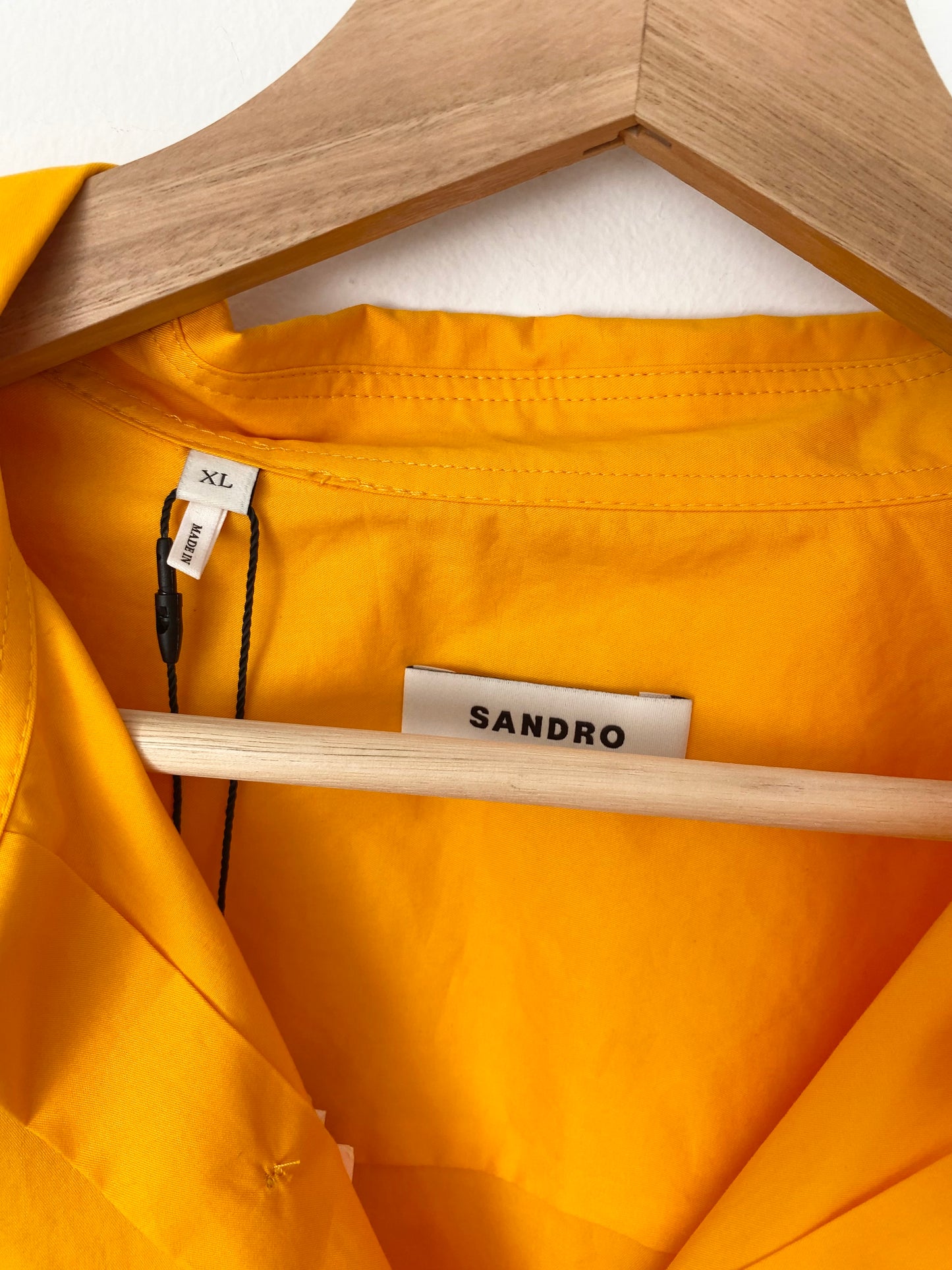 Chemise oversize jaune Sandro Paris XL
