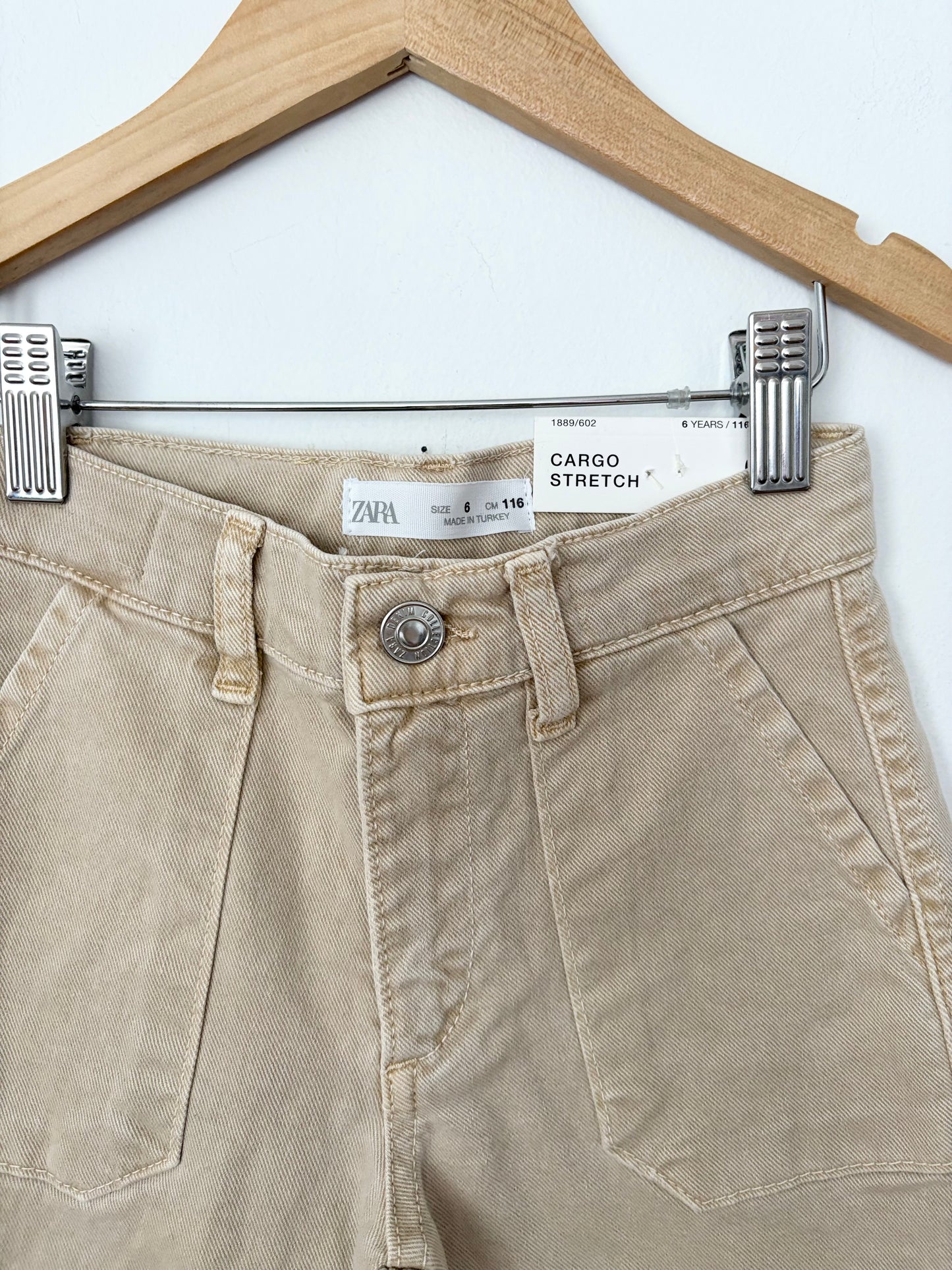 Zara cargo stretch jeans 6Y