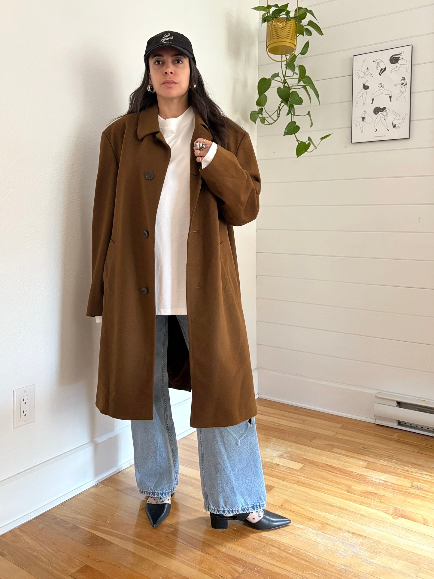 Vintage Odermark by Ogilvy wool trench coat L/XL