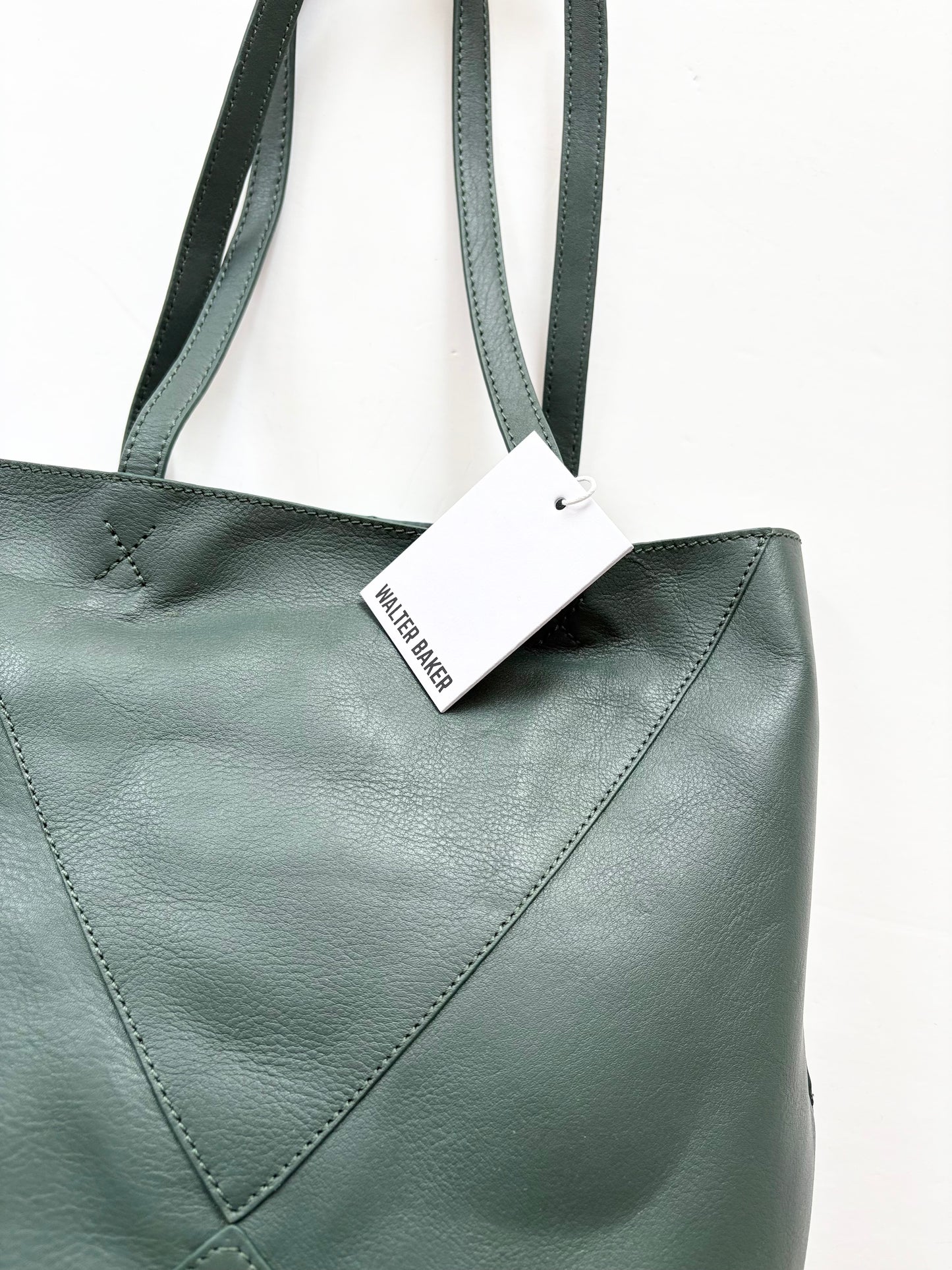 Walter Baker leather ledger tote bag