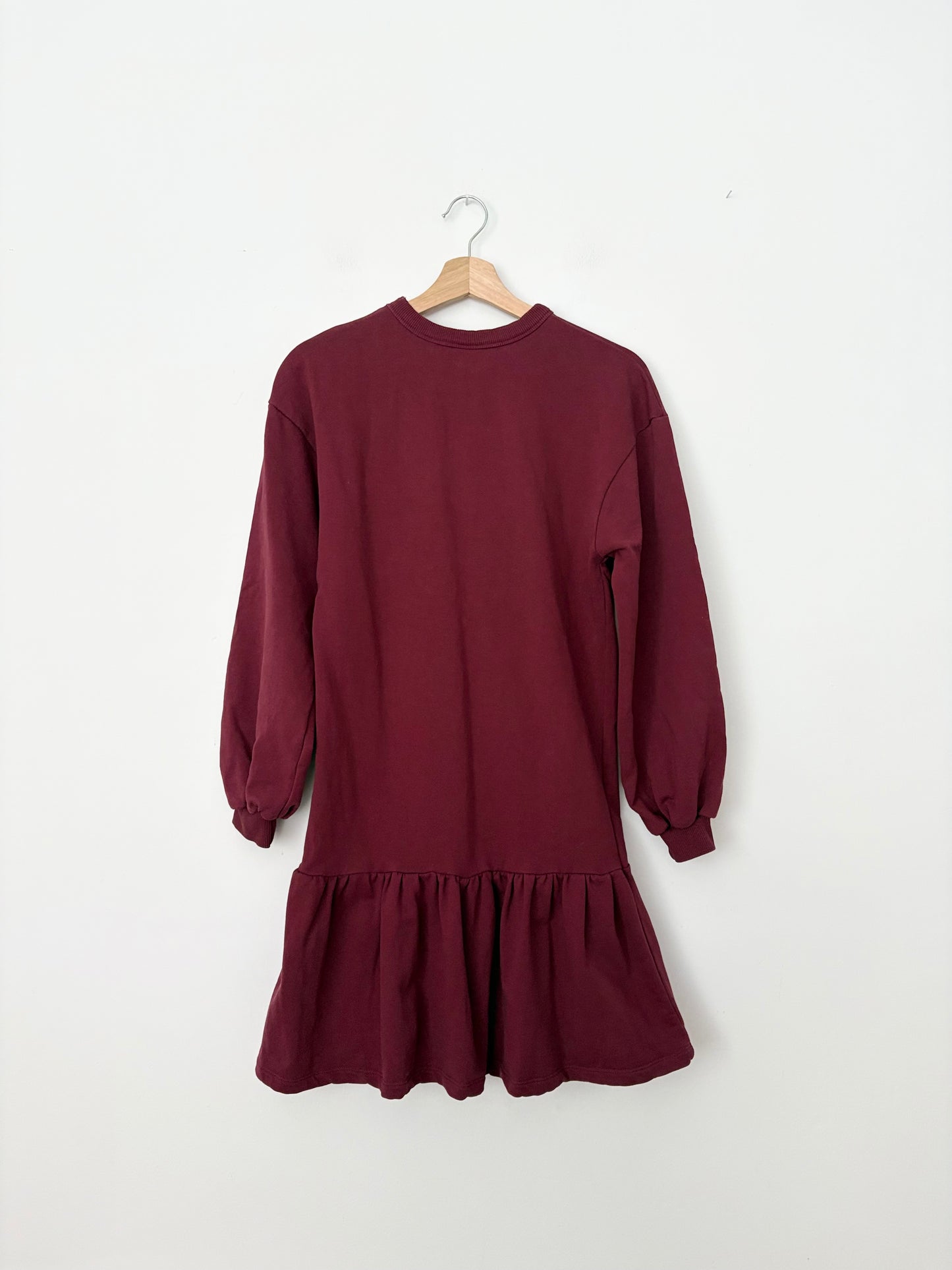 Robe pull bordeaux à volants KOTN XS/S