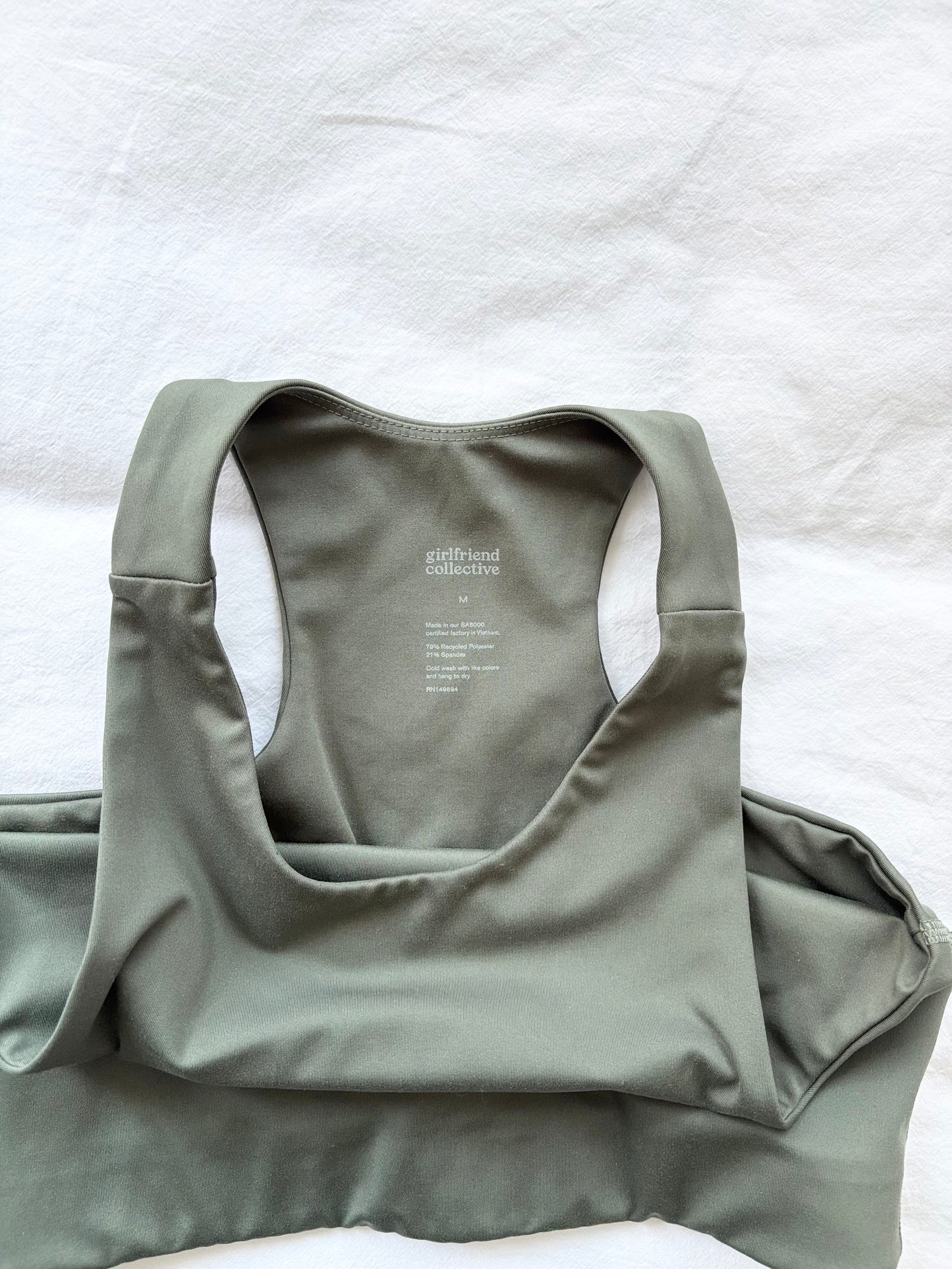 Girlfriend Collective Dylan tank bra Medium