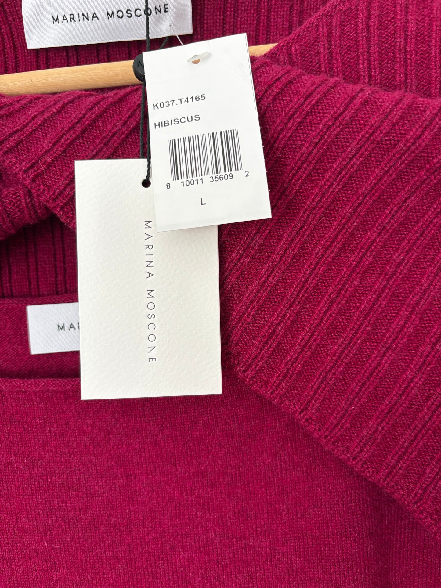 Marina Moscone cashmere two tier twisted sweater Large