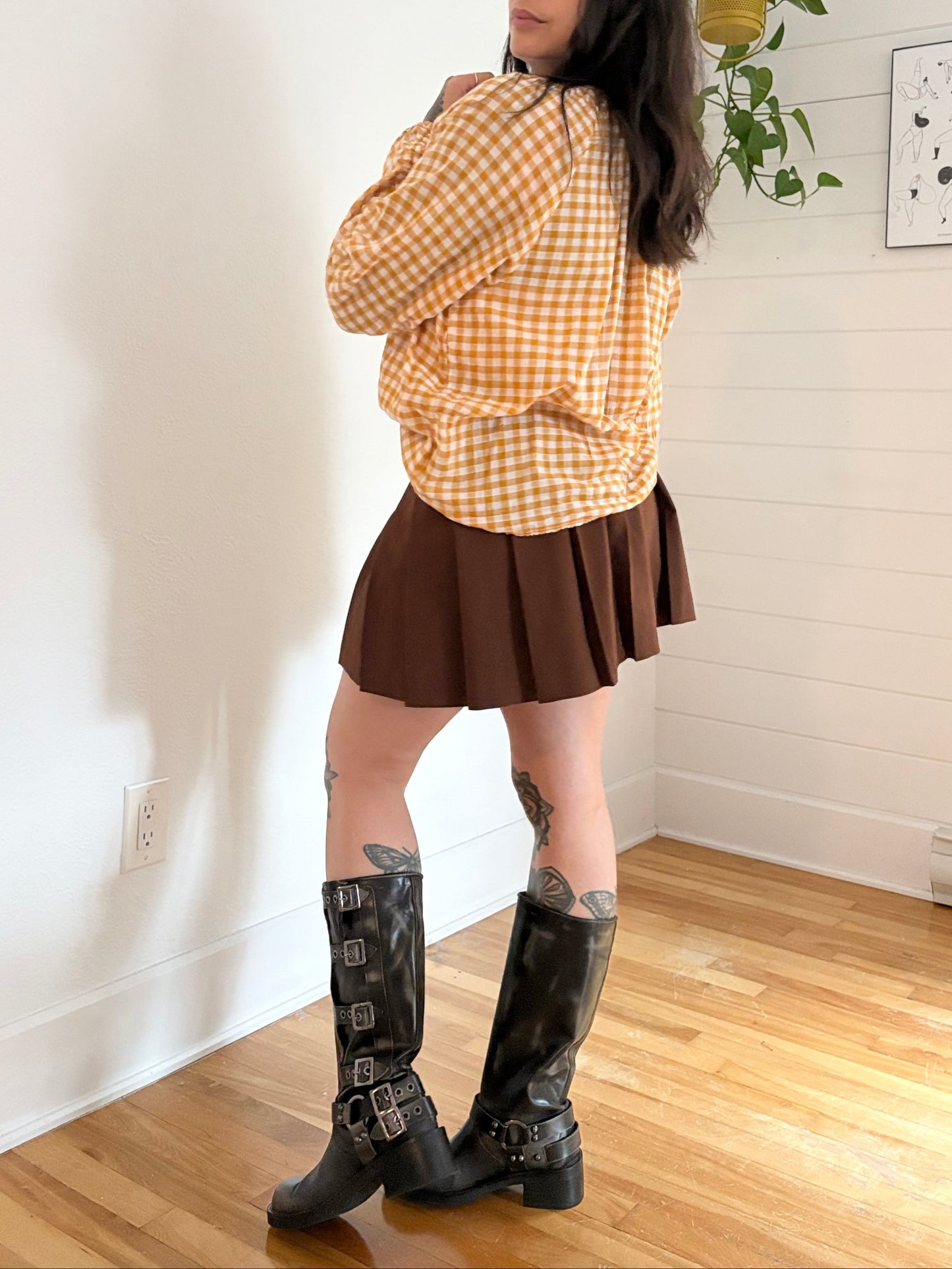 Sunday Best Olive micro skirt Small