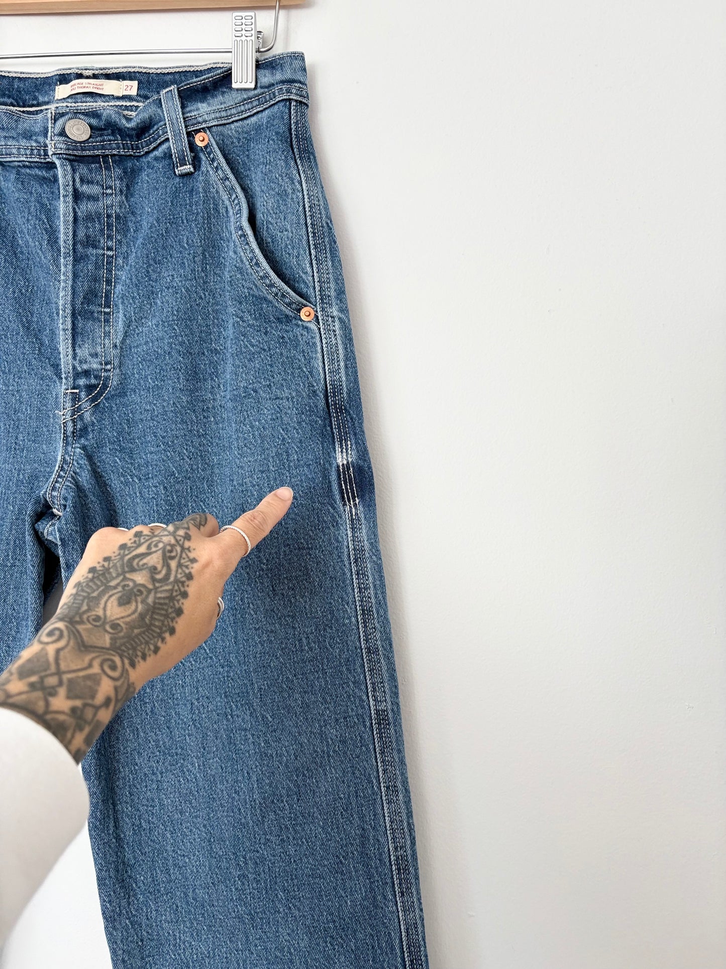 Levis ribcage straight utility jeans W26/27