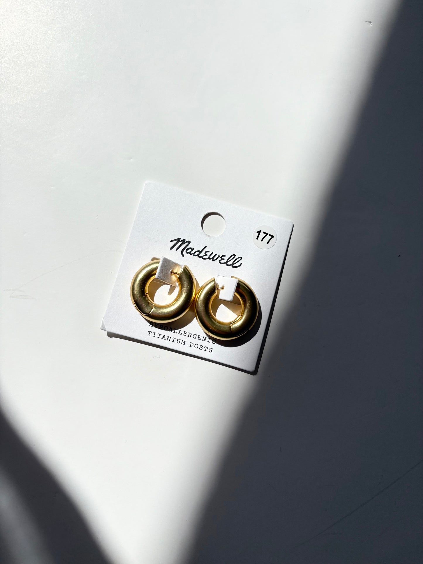 Madewell chunky donut medium hoop earrings