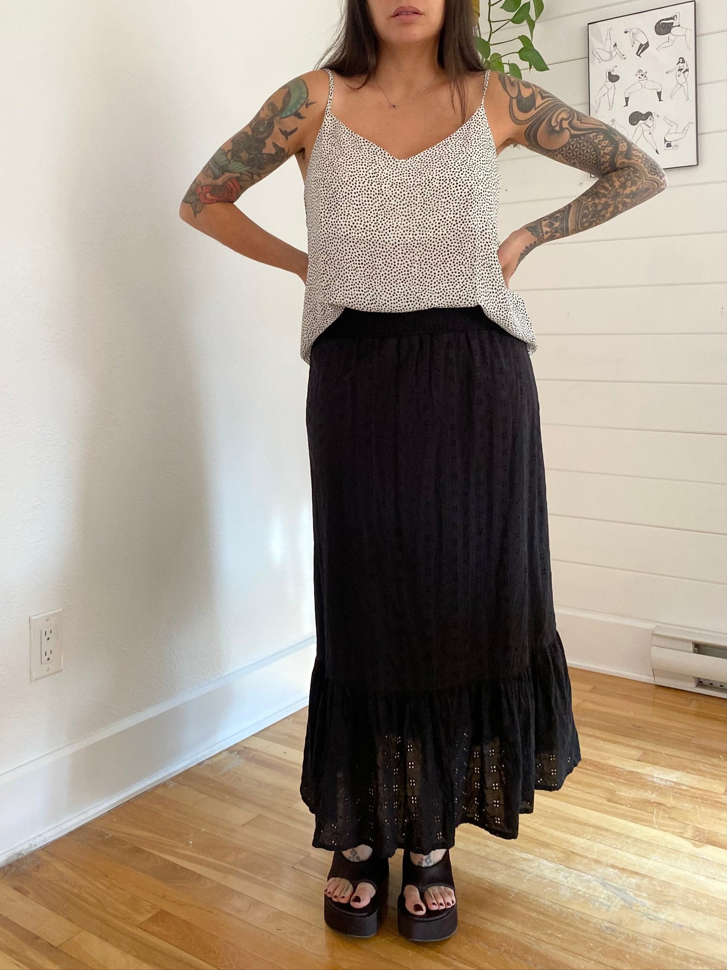 Bellini eyelet ruffle skirt Medium
