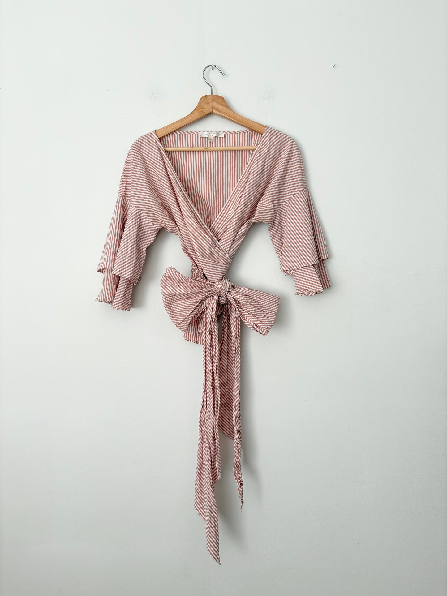 Wayf wrap stripe blouse S-L