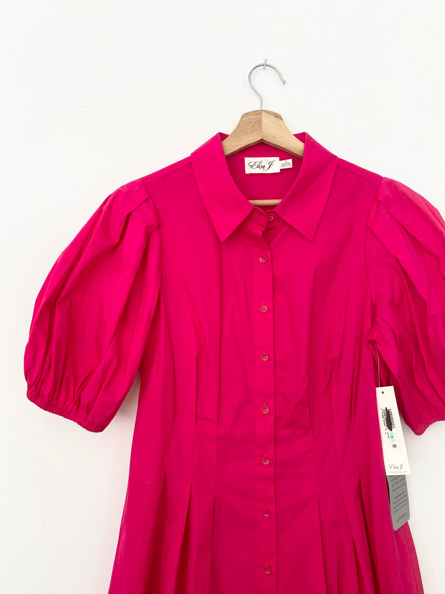 Robe rose à manches bouffantes Eliza J Medium