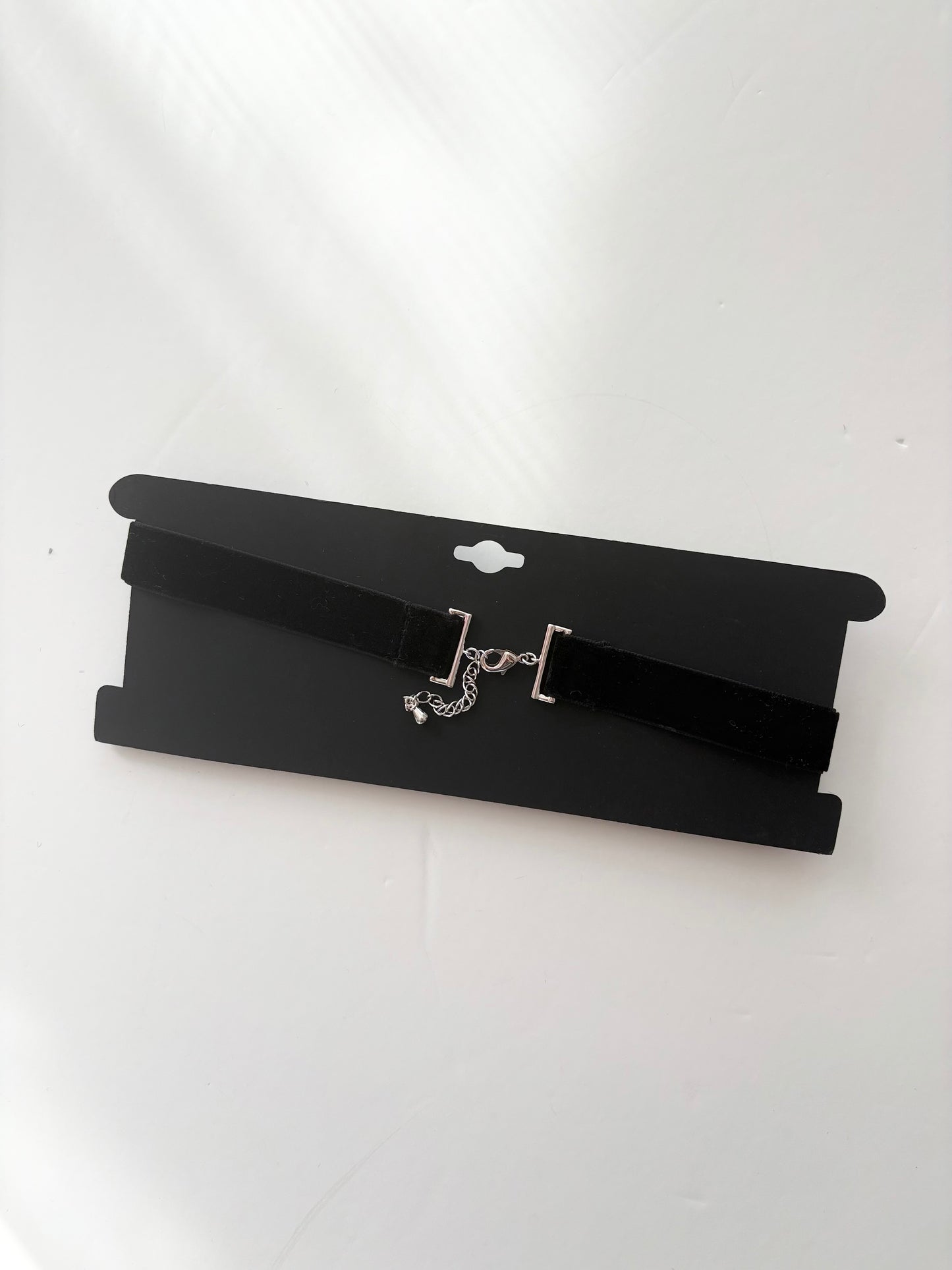 Noir NYC rhodium plated jagged choker necklace