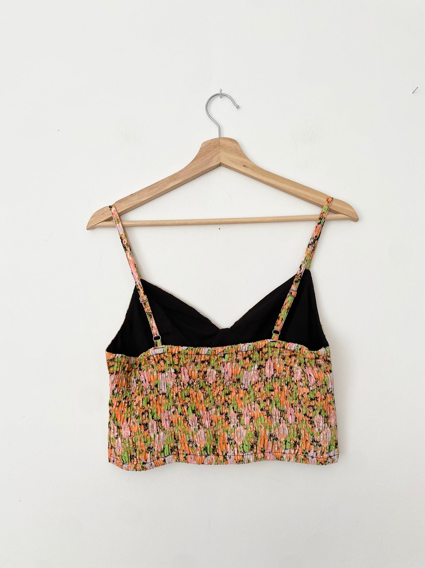 Open edit floral bustier top Medium