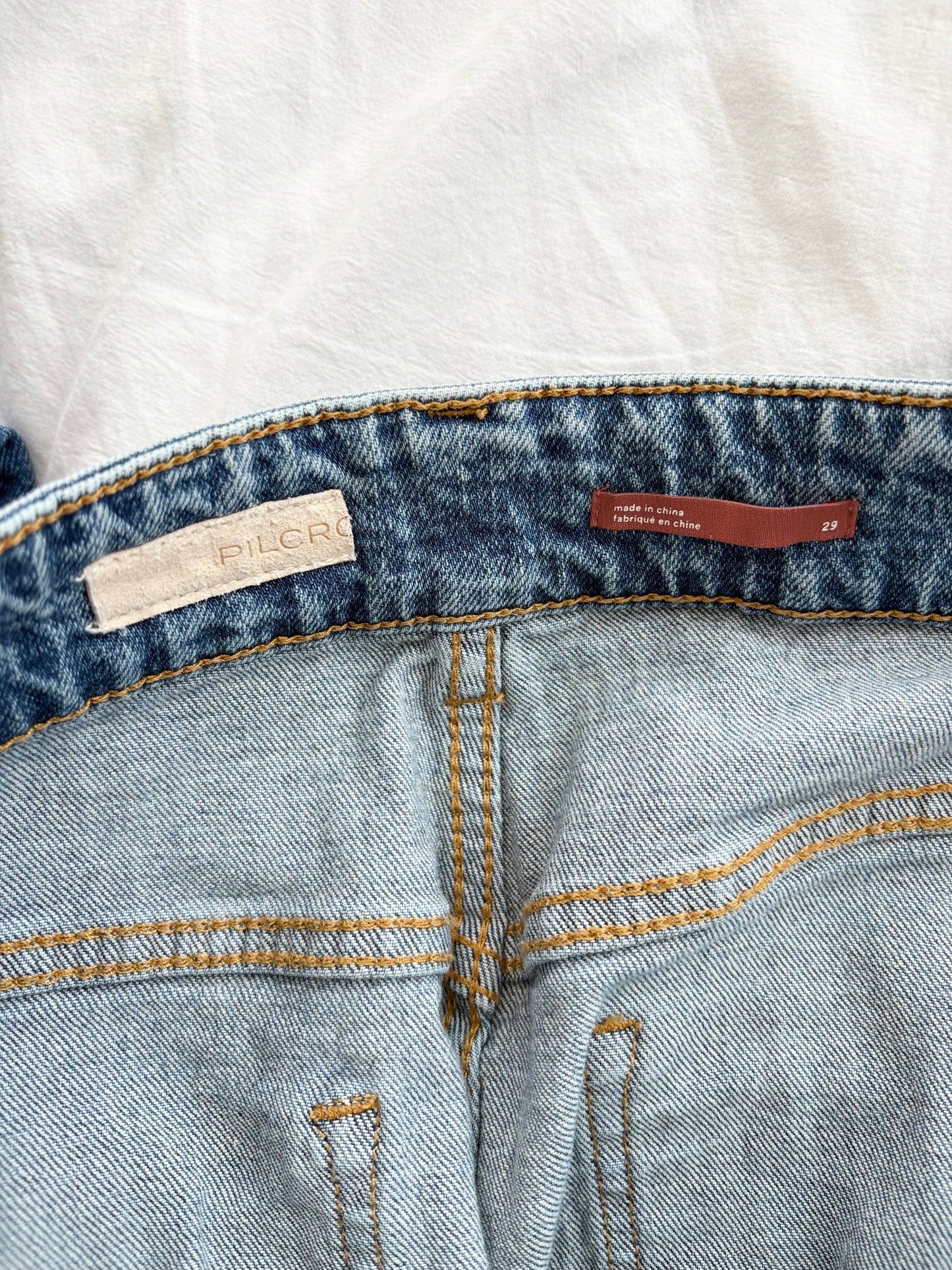 Anthropologie pilcro & the letterpress distressed mom jeans W29