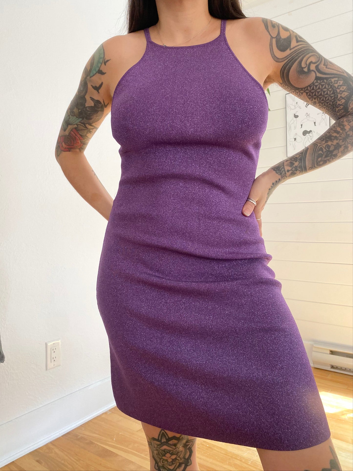 Robe licou métallisée Maje Rouliana L/XL