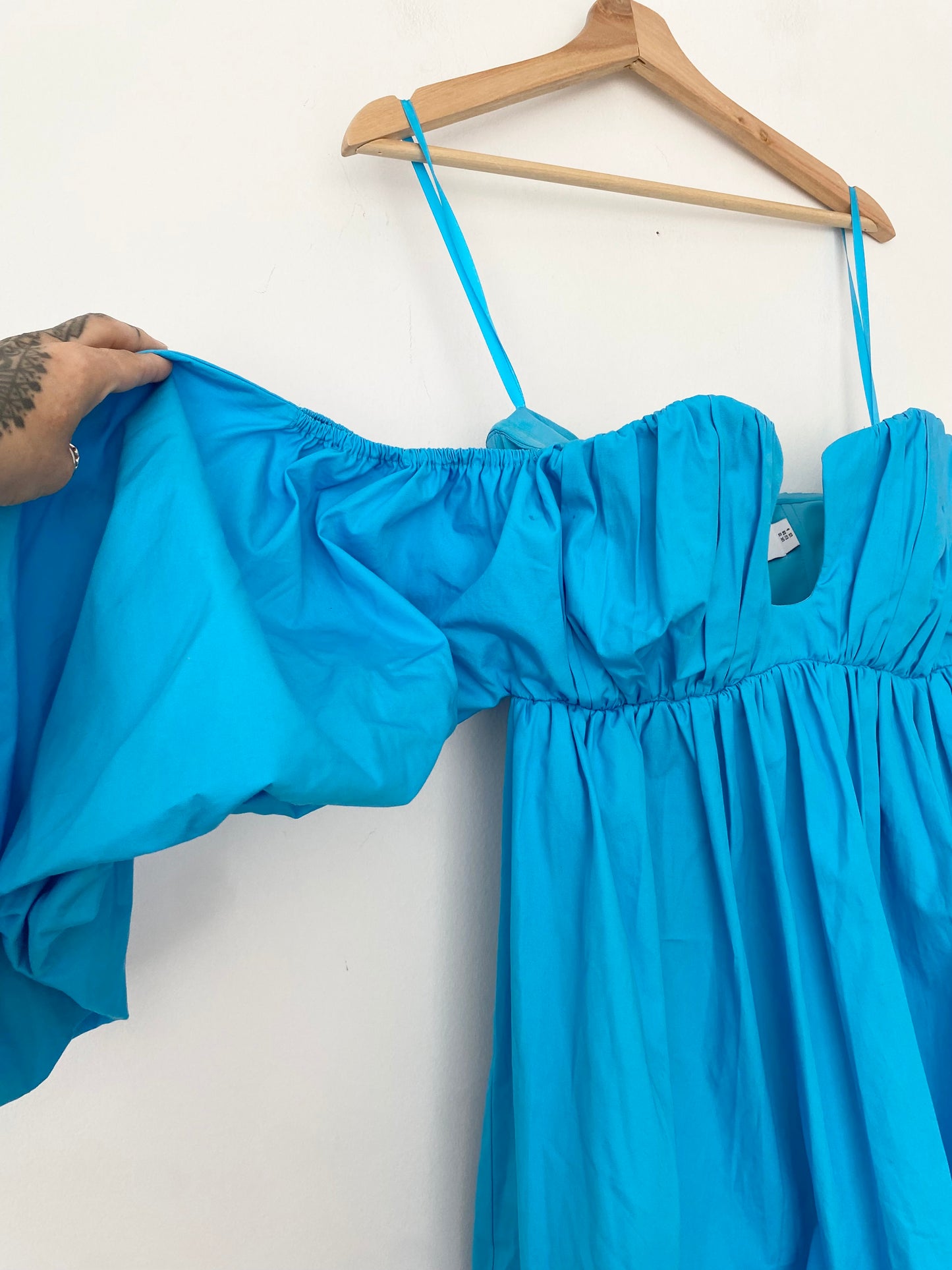 ASOS - Robe courte bandeau froncée en coton Medium