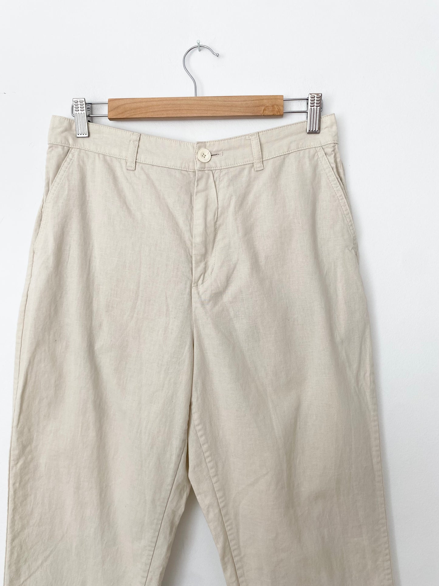 Pantalon large en lin mélangé Uniqlo W28/29
