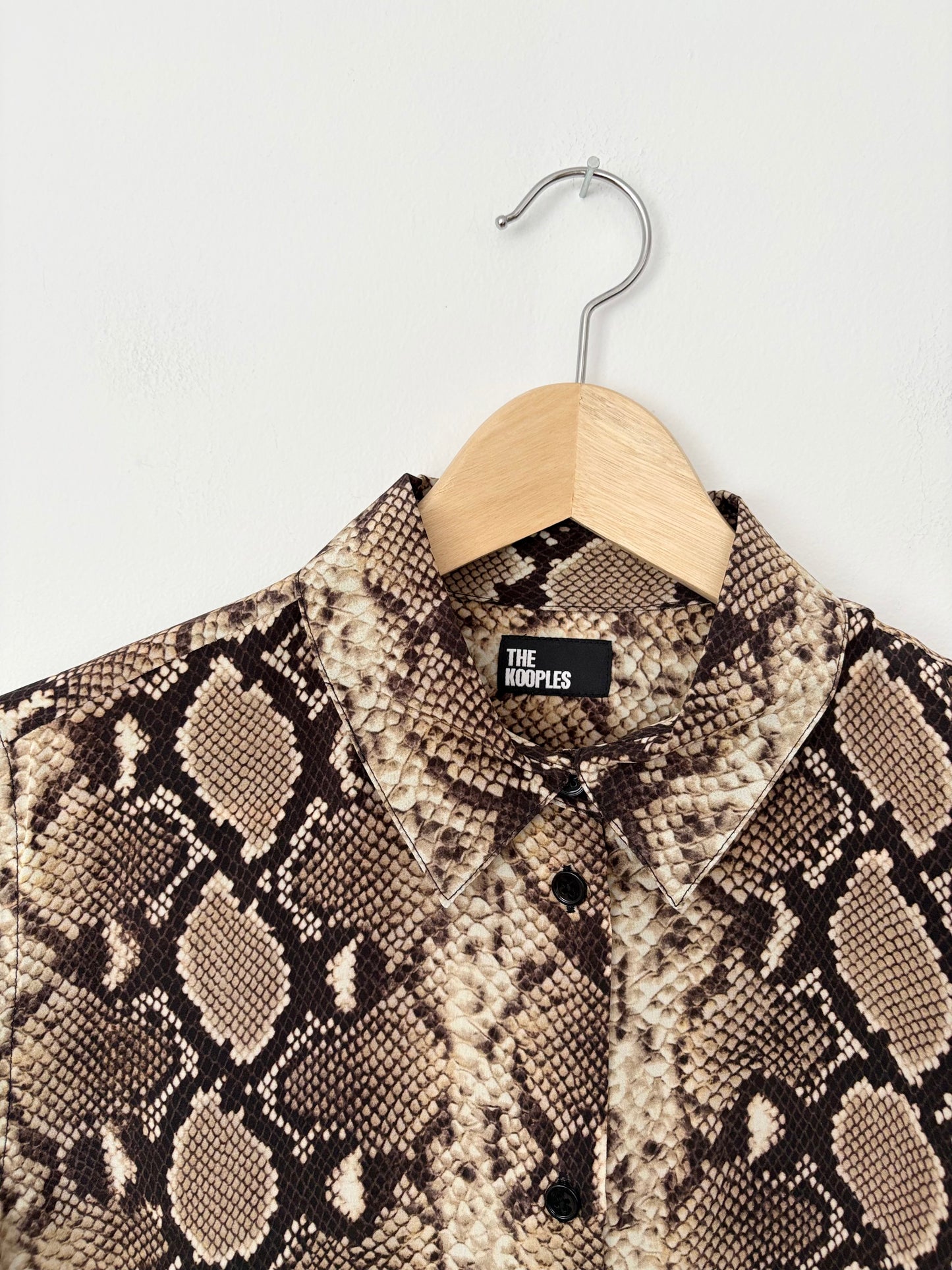The kooples silk python button up shirt S/M