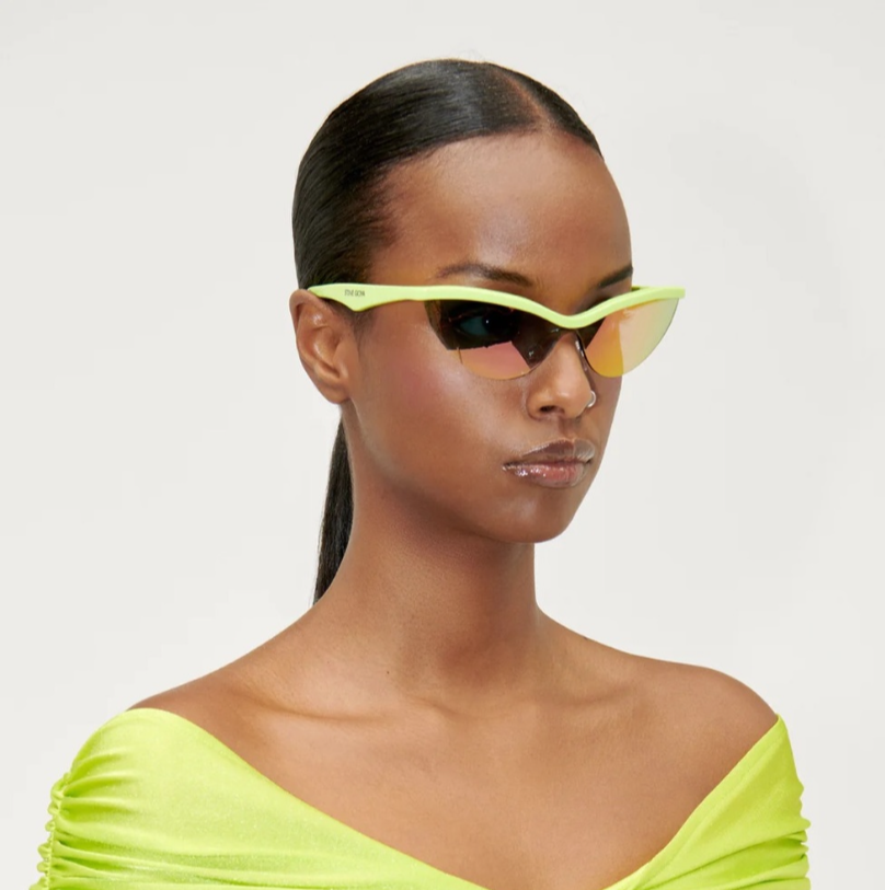 Stine Goya shield mirrored cat eye sunglasses