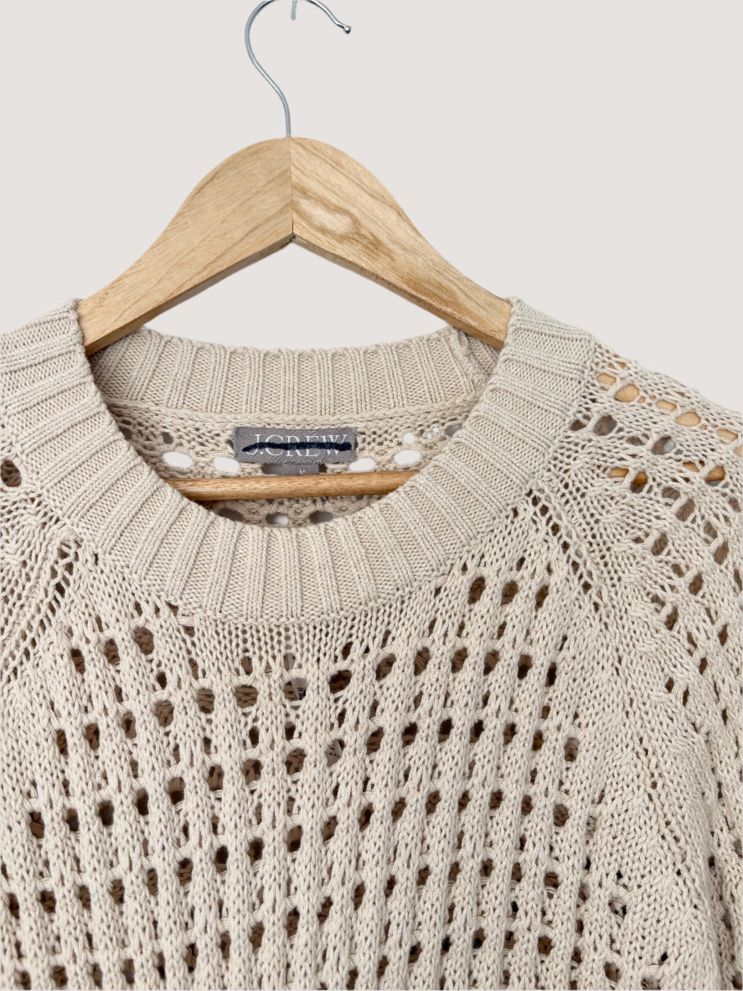 J.Crew pointelle crewneck sweater Medium