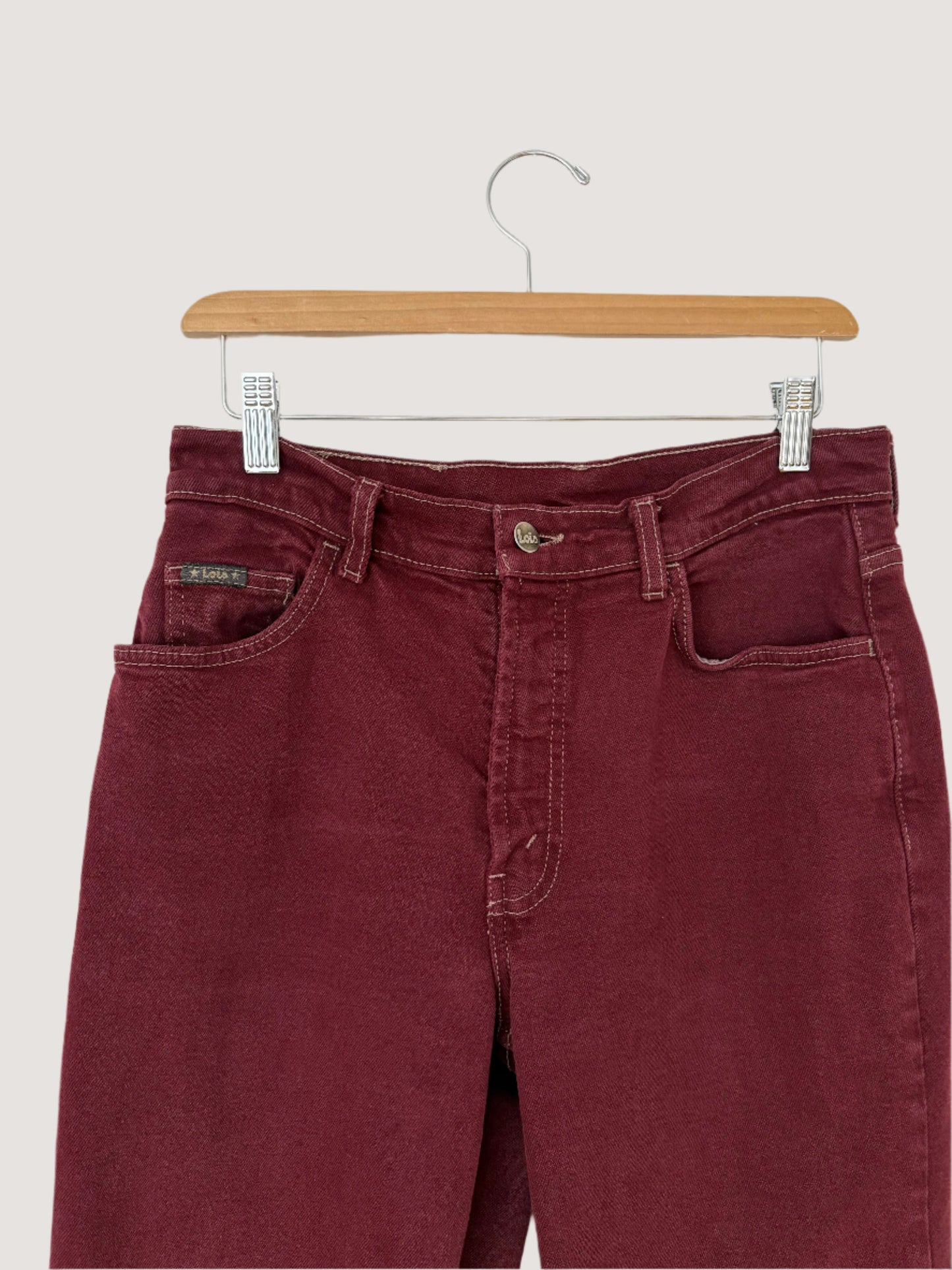 Vintage Lois burgundy jeans W29