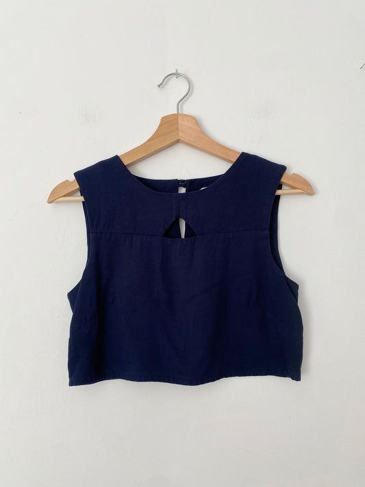 Birds of North America cut-out crop top Medium