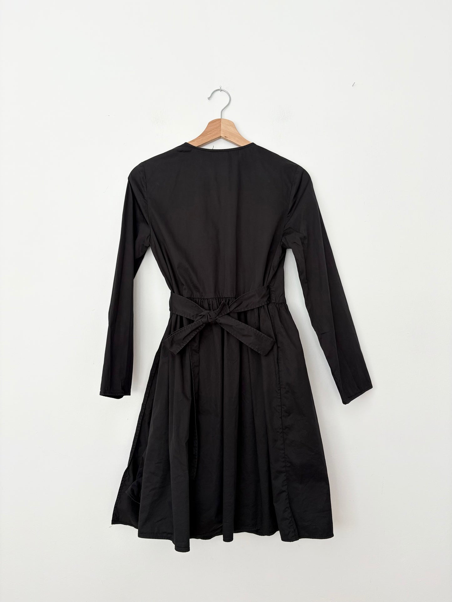 COS Pleated fold-over dress S/M