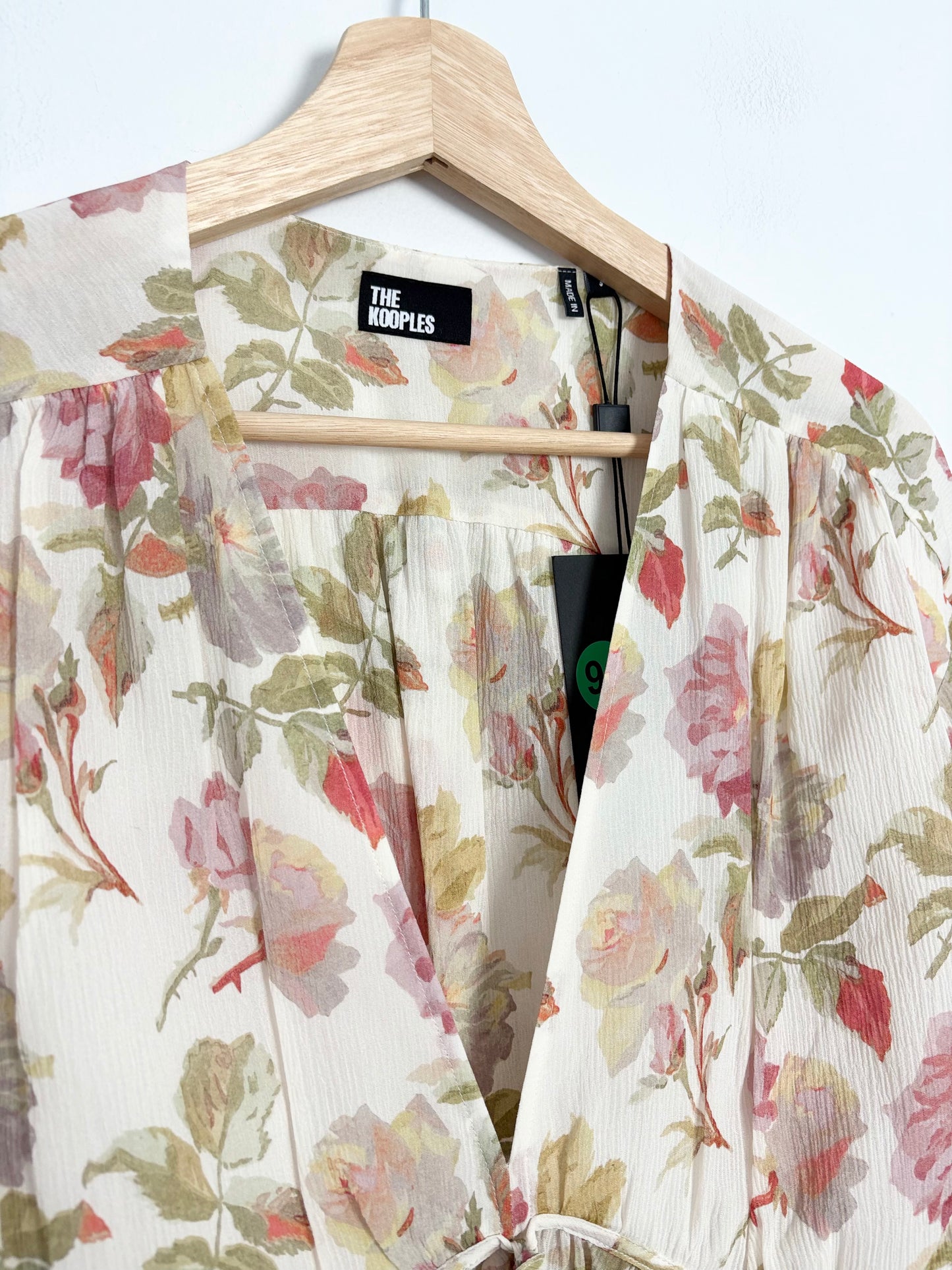 The kooples english rose silk crop blouse M/L