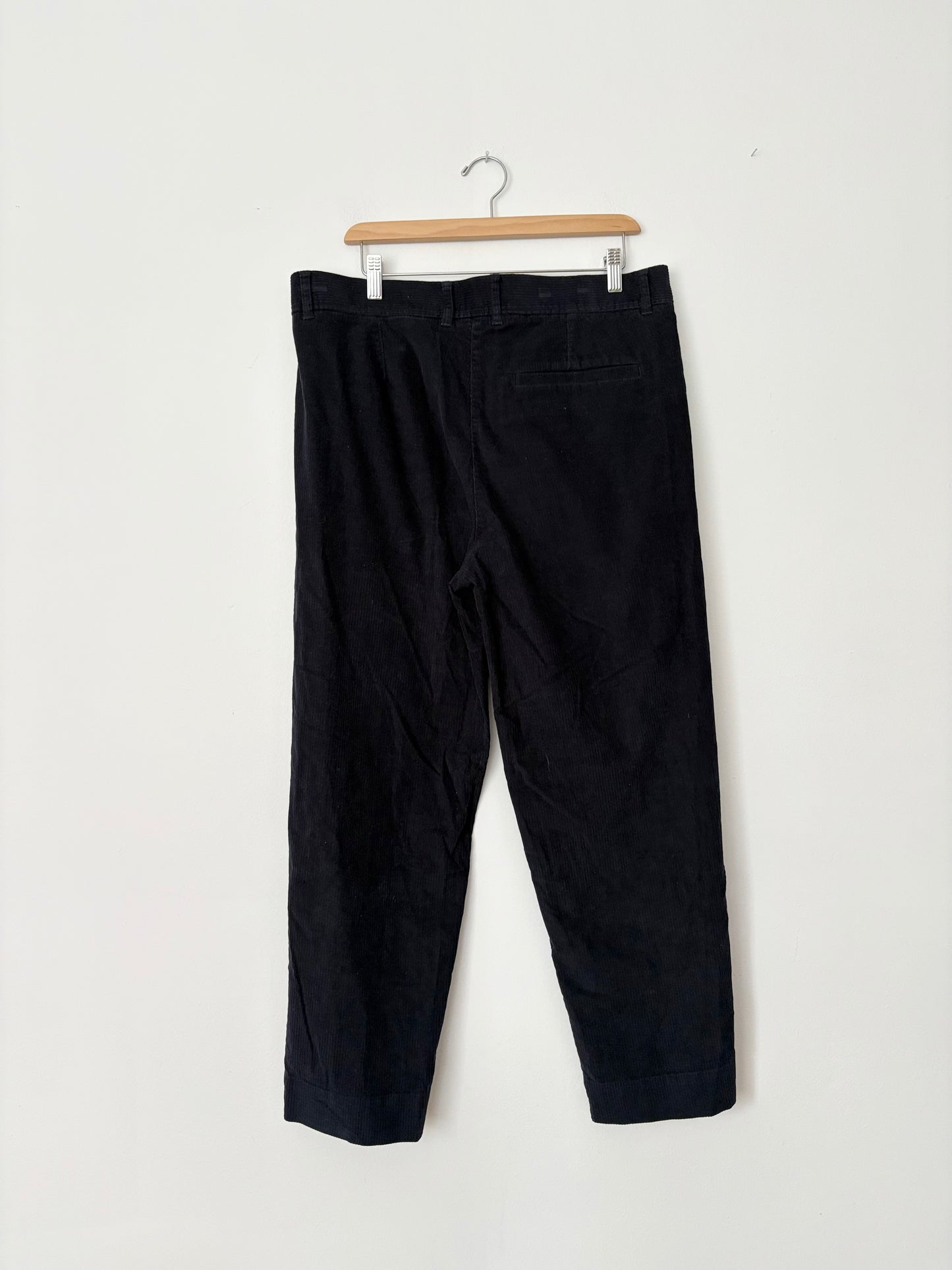 COS navy straight leg corduroy trousers W34