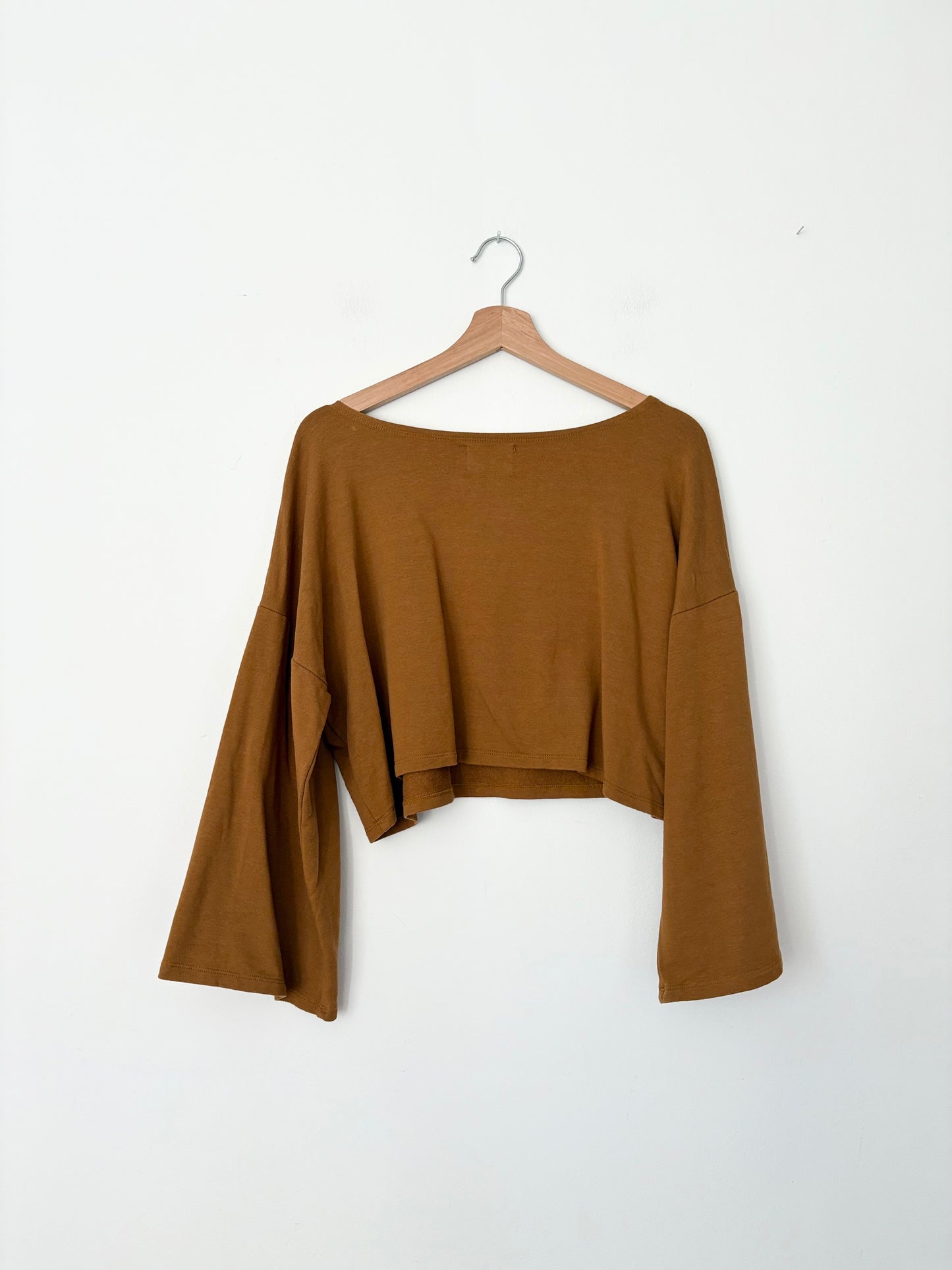 Essentiels MTL boatneck crop bamboo sweater Small