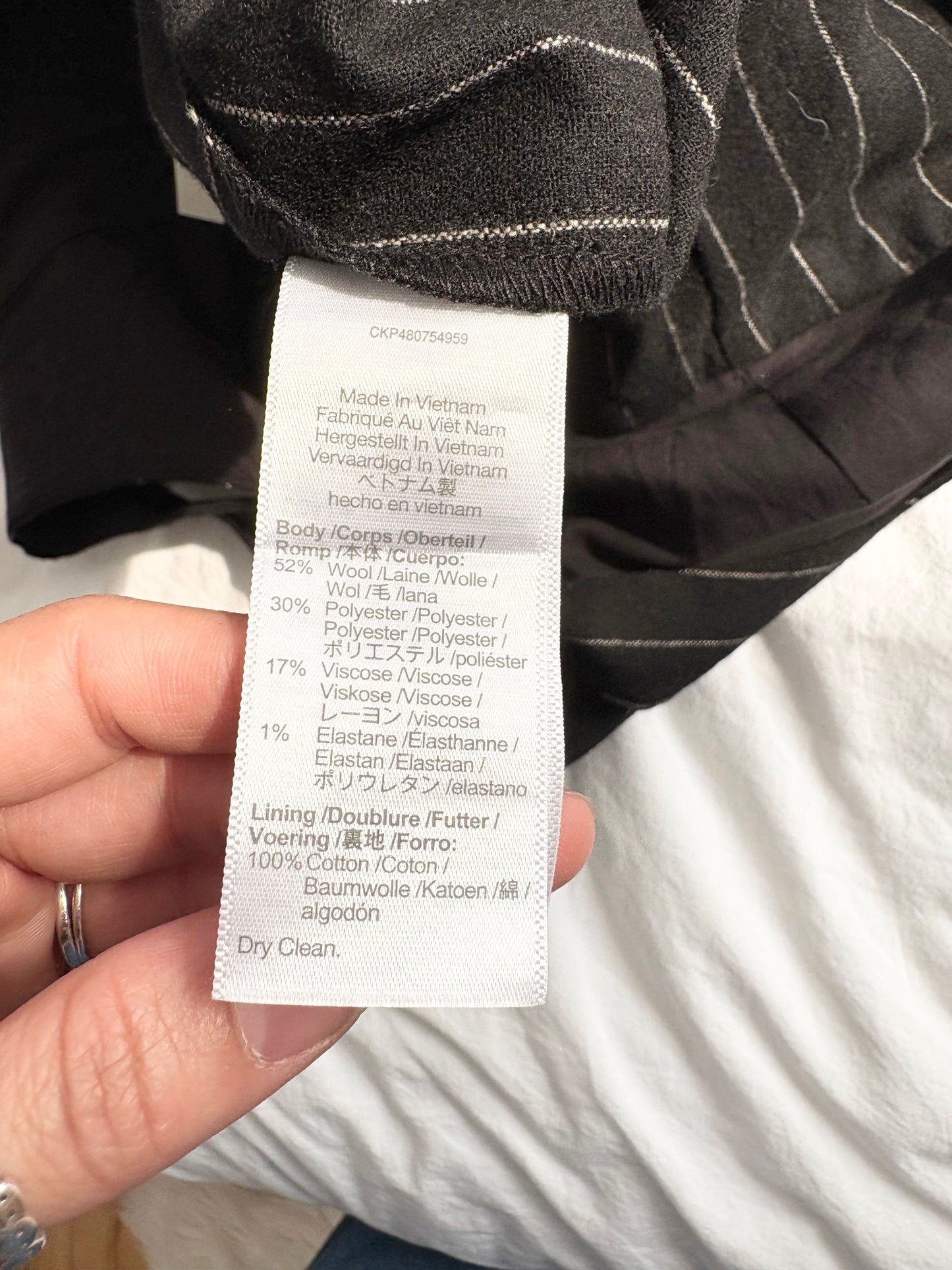 Mini-robe Madewell en laine mélangée à fines rayures M/L
