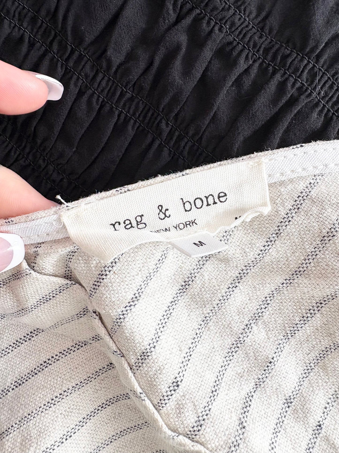 Rag & Bone Zoe linen blend halter crop top Medium