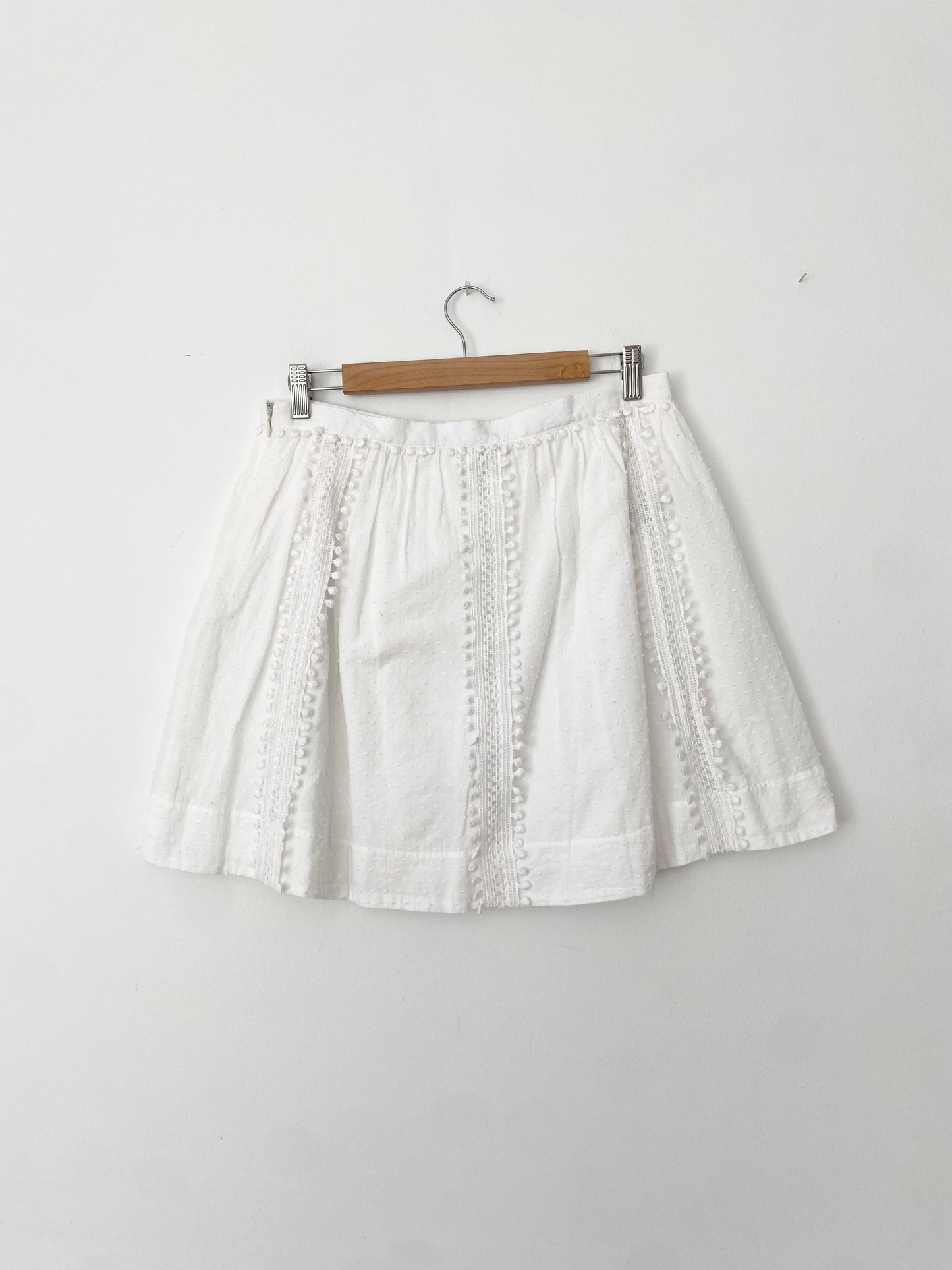 J.crew swiss dot pompom mini skirt M/L