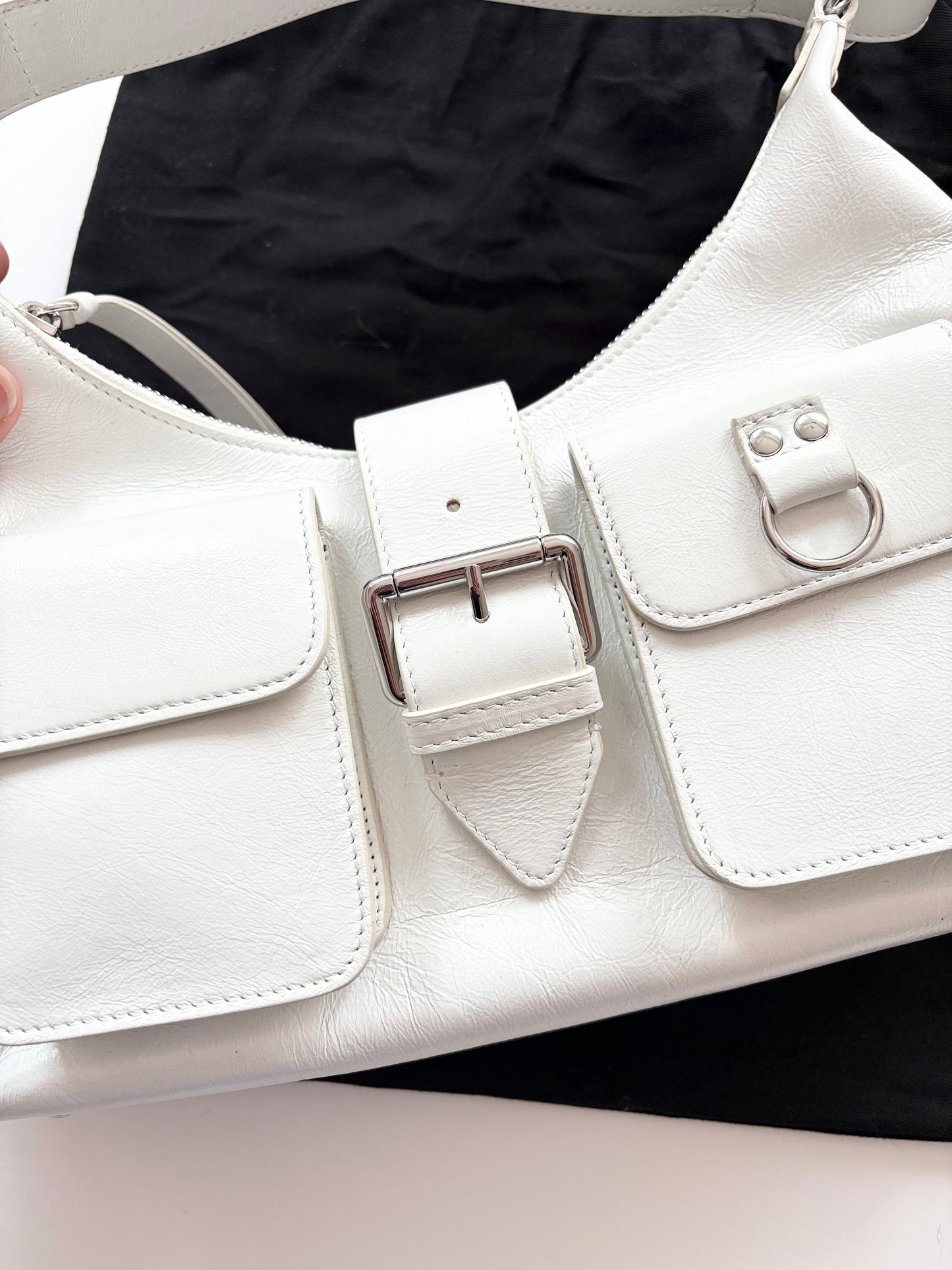 Sac Amelia blanc traitement vintage The Kooples
