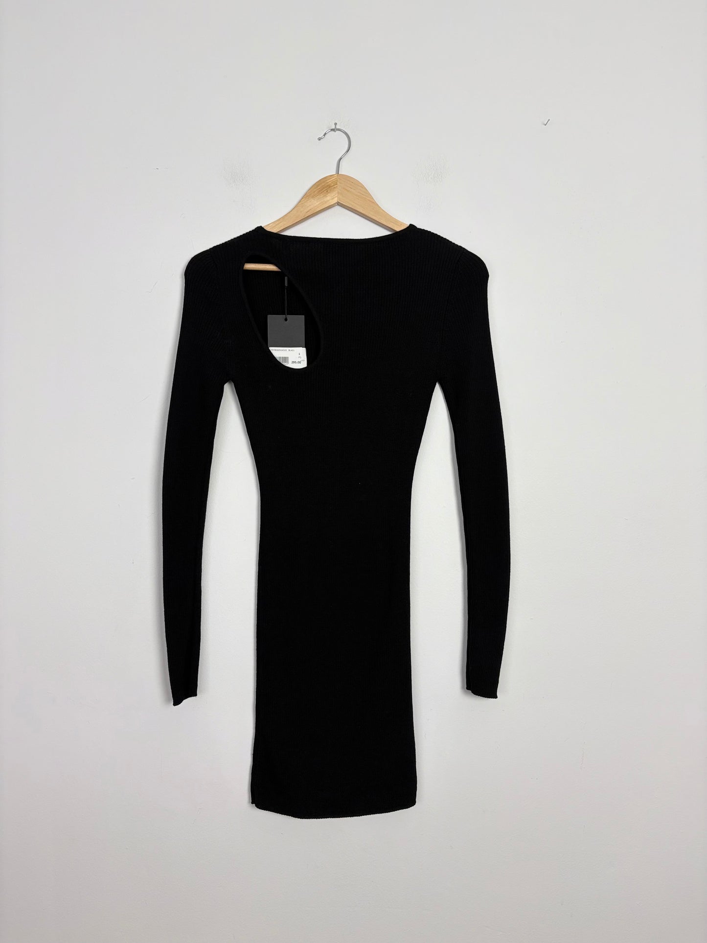 The kooples cut out wool rib mini dress Small