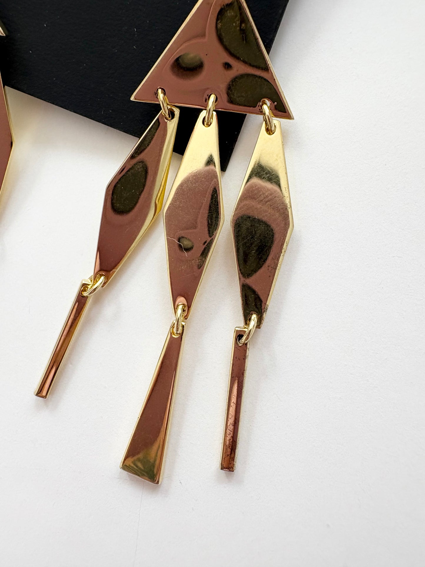 Noir NYC Edifice gold plated earrings