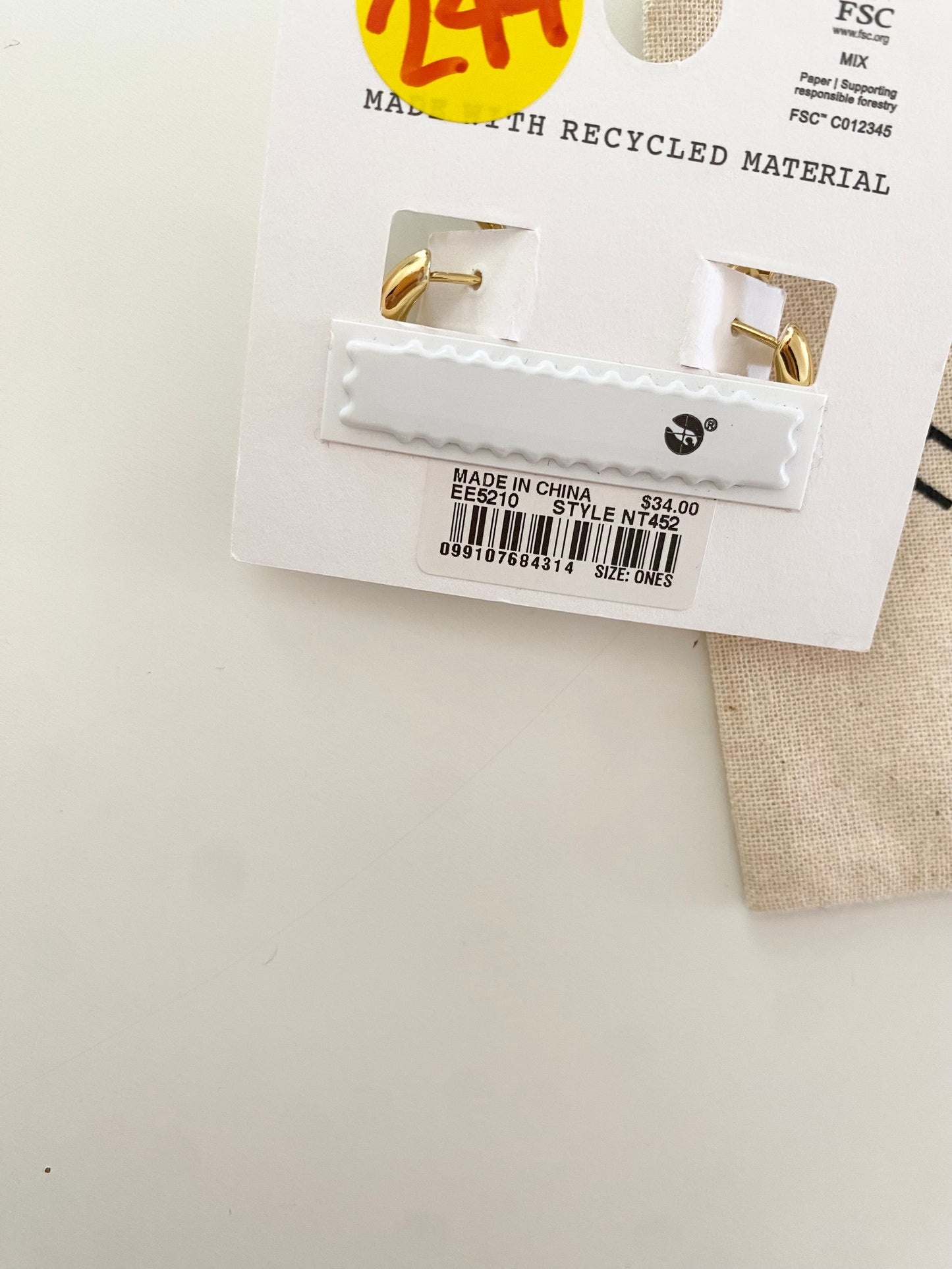 Madewell double huggie hoop earrings