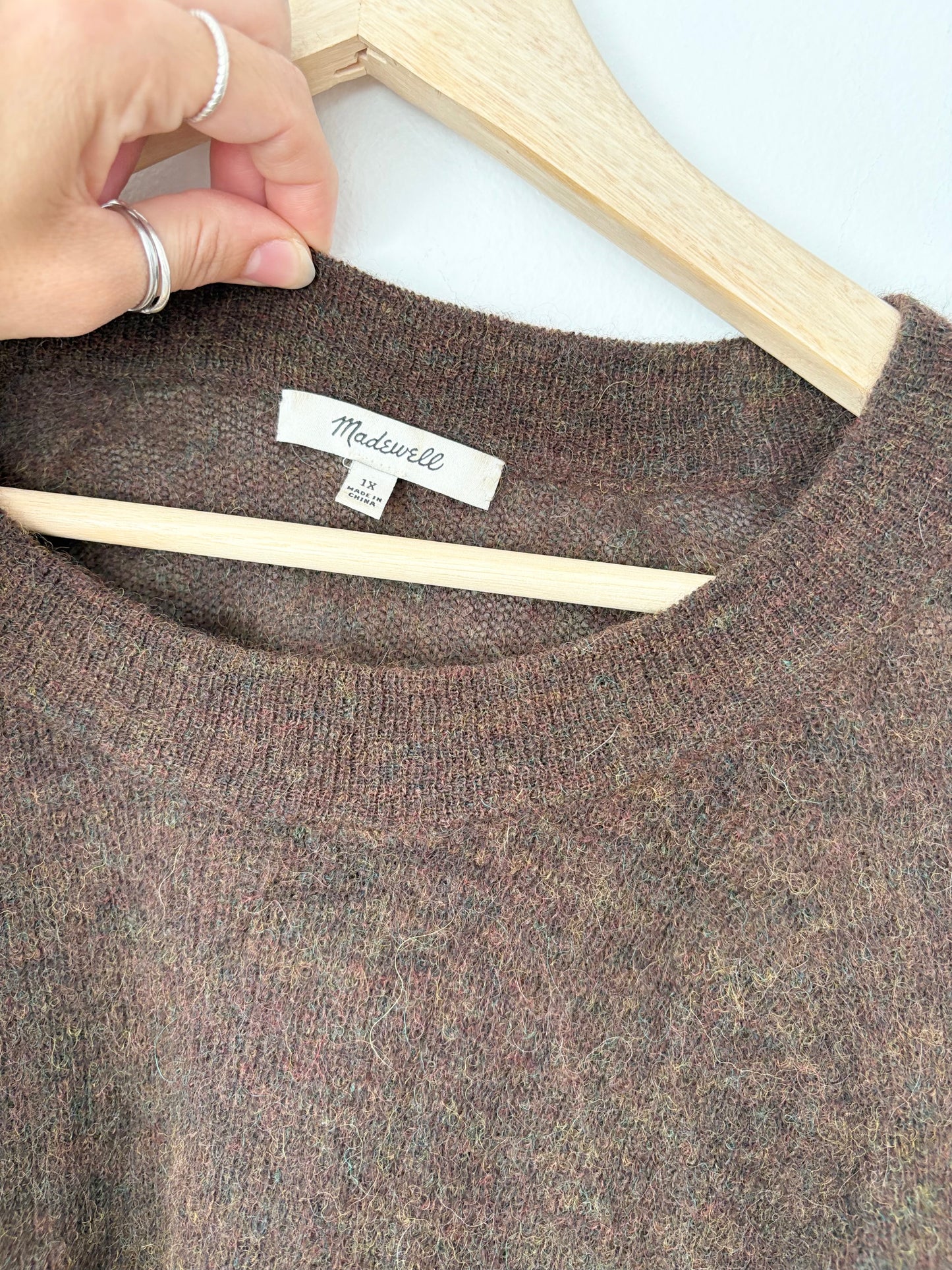 Madewell Elliston alpaca blend crop pullover 1XL