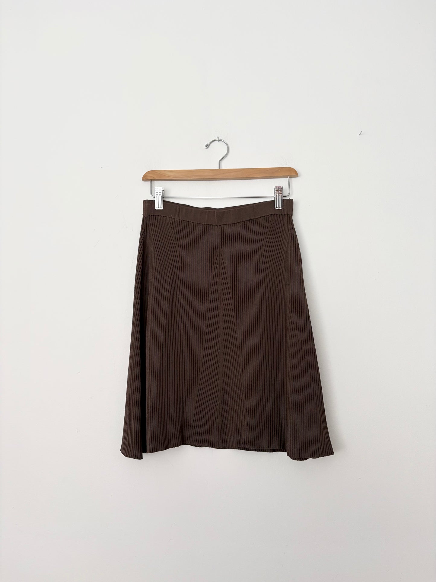 Sonia Rykiel brown ribbed skirt S/M