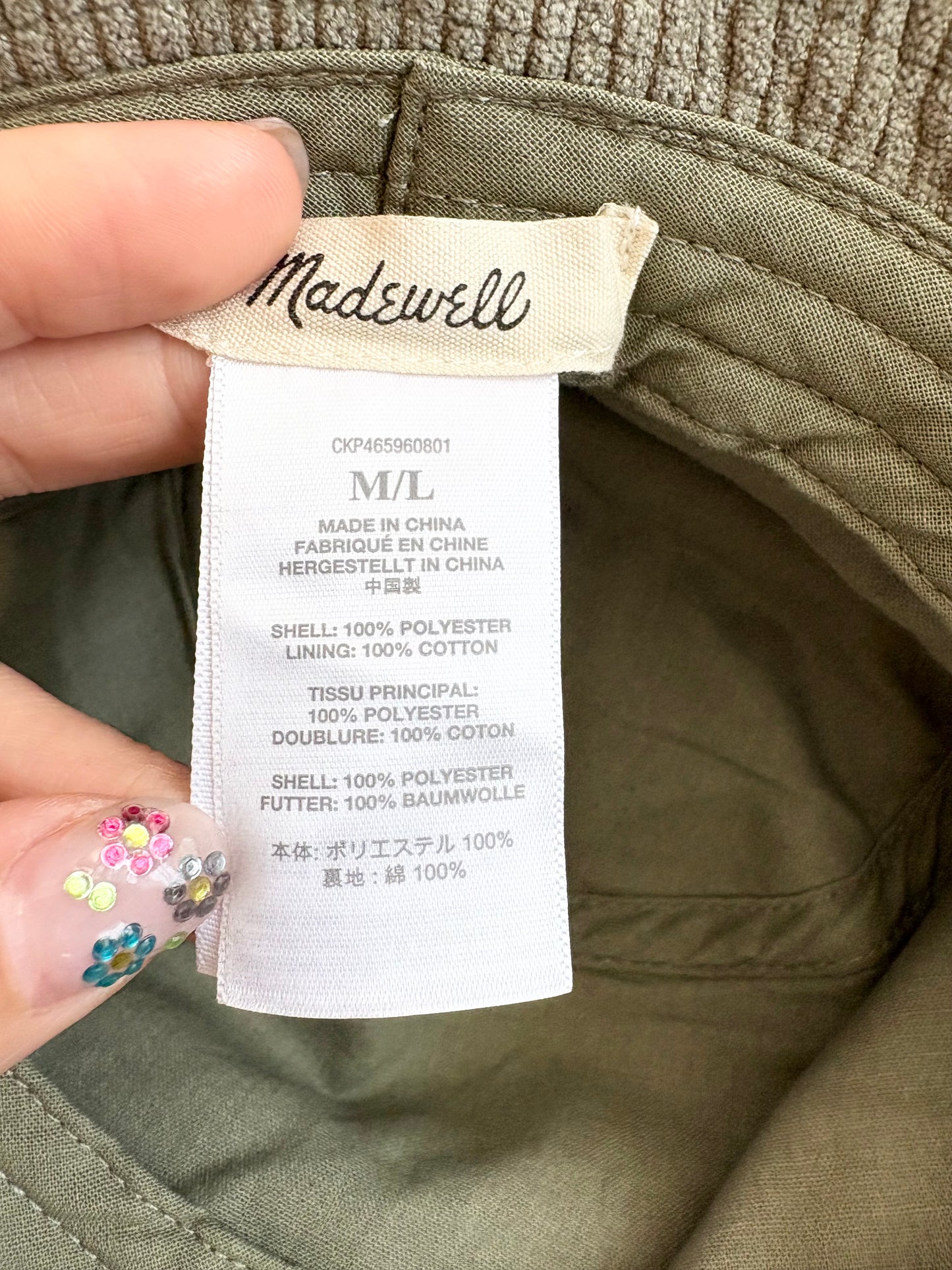 Bob Madewell en velours côtelé taille M/L