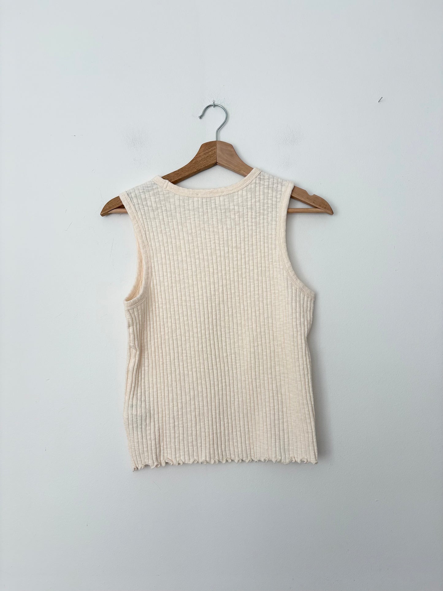 Madewell lettuce hem ribbed tank Medium