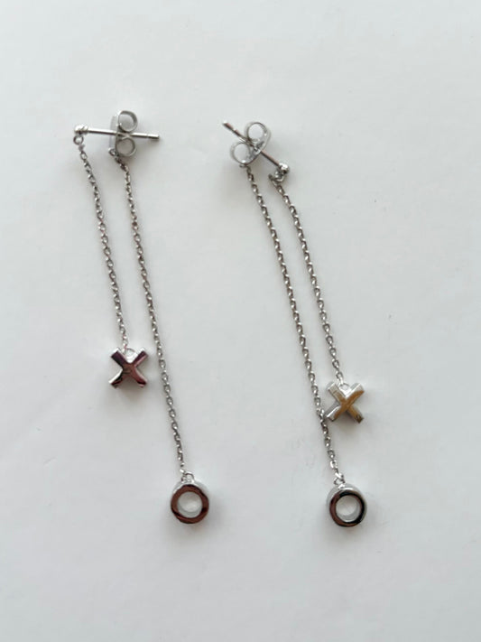 Noir NYC swingers chain silver earrings