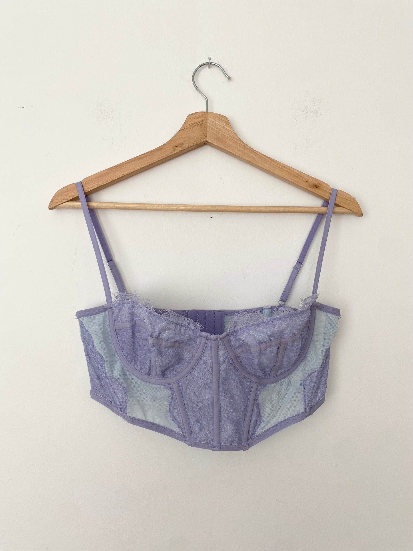 Haut bustier semi-transparent en dentelle Urban Outfitters M/L