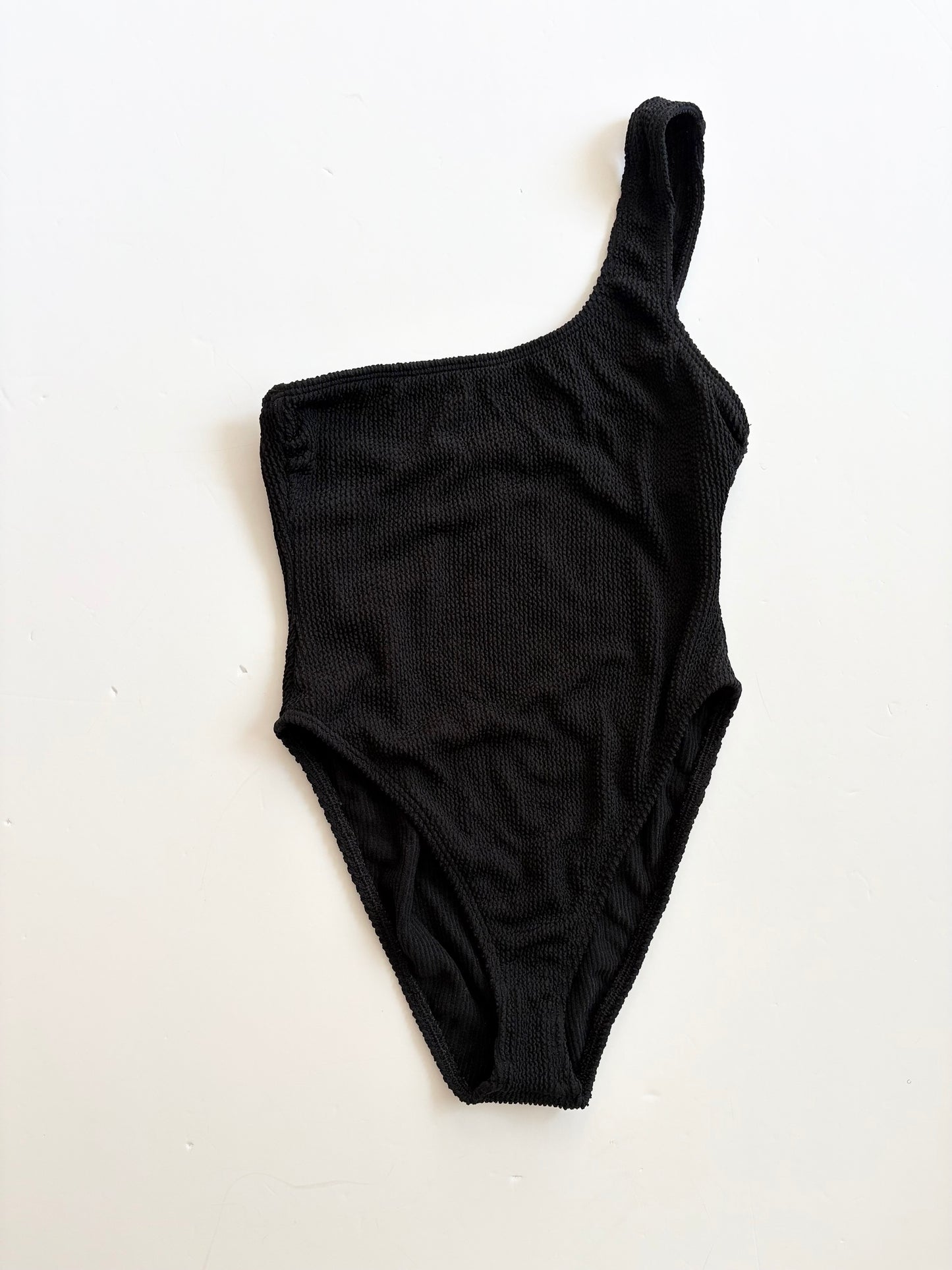 Good American always fits one shoulder swimsuit S/M