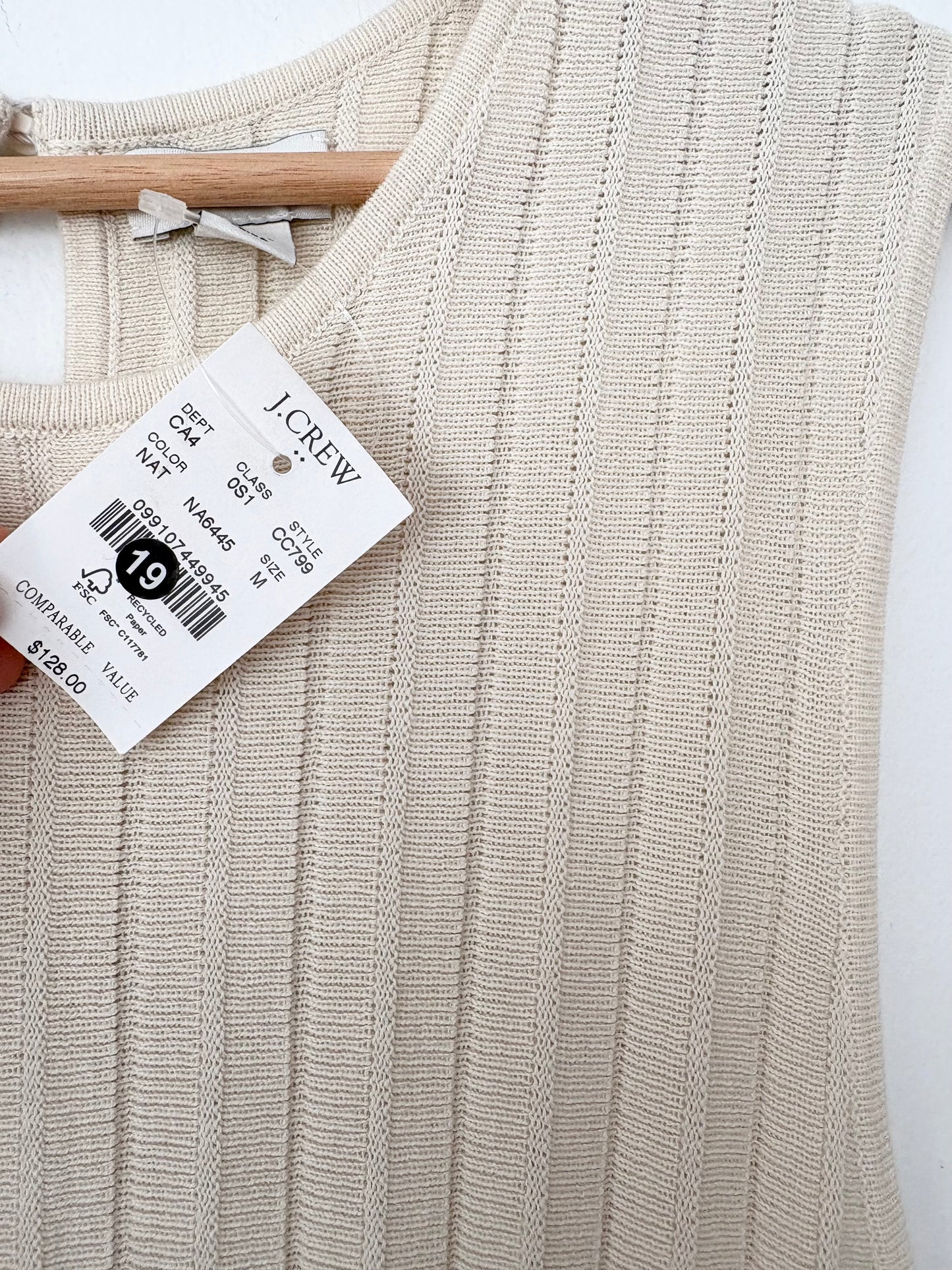 J.Crew sleeveless pleated sweater dress Medium
