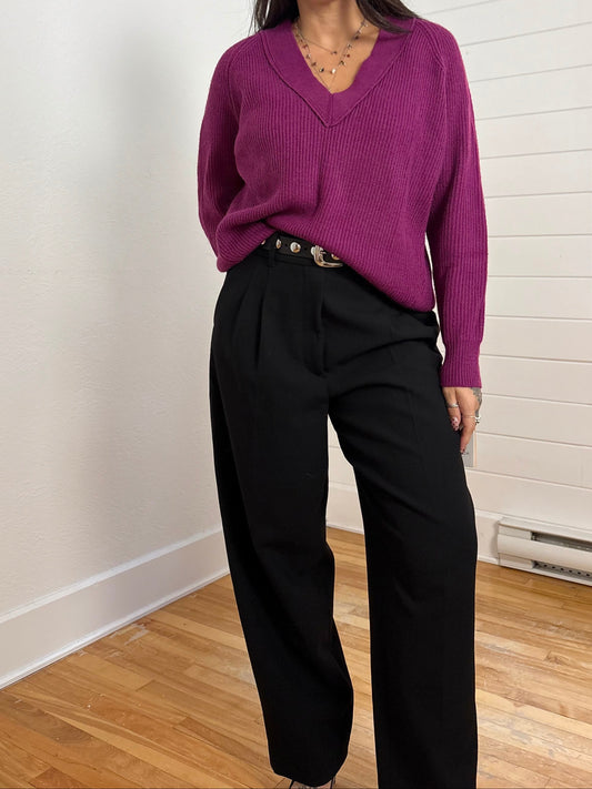 Pull en maille à col V FRNCH Paris M/L