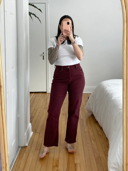 Jean vintage Lois bordeaux W29
