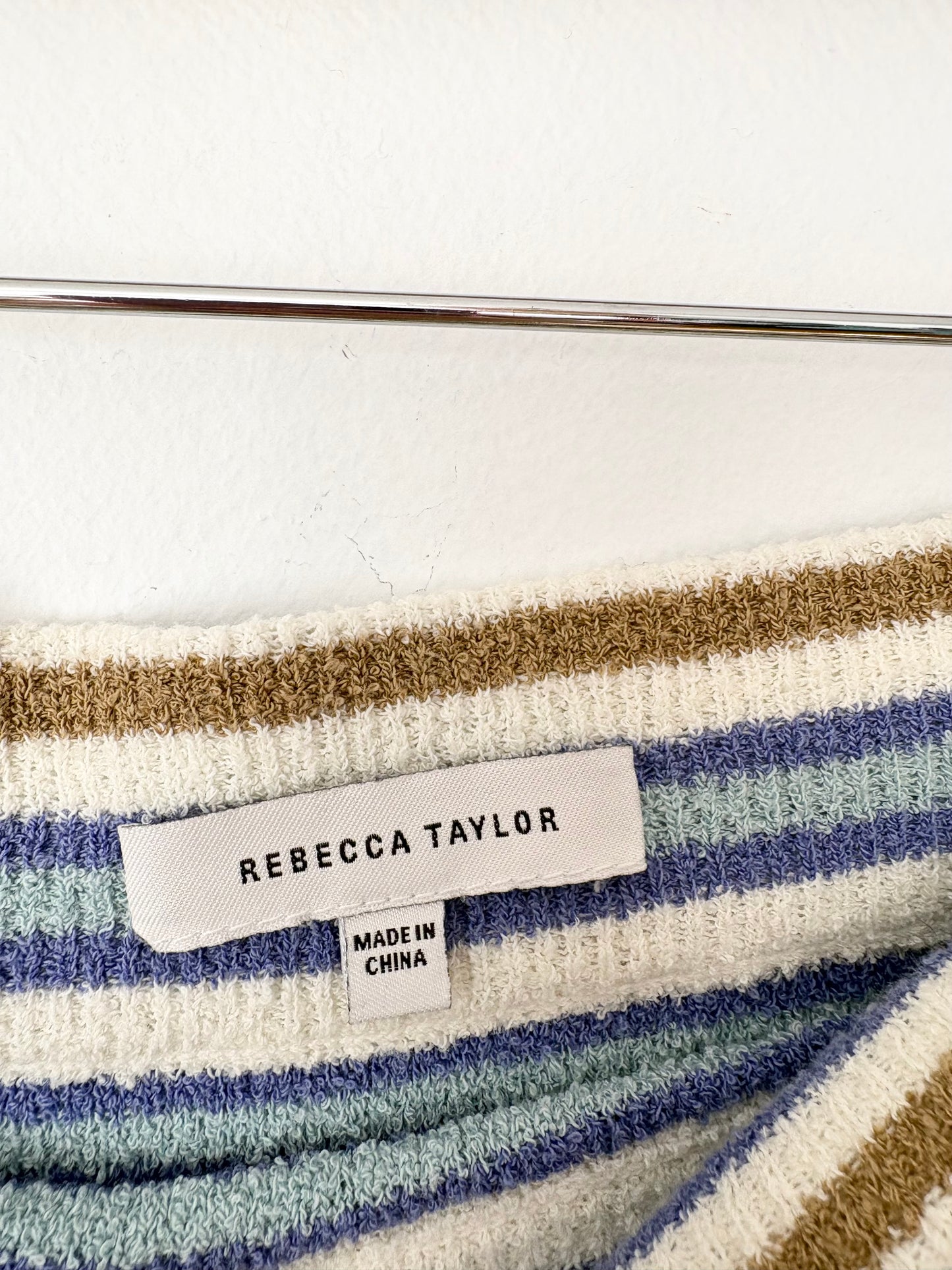 Ensemble jupe mi-longue en bouclé rayé Rebecca Taylor S/M