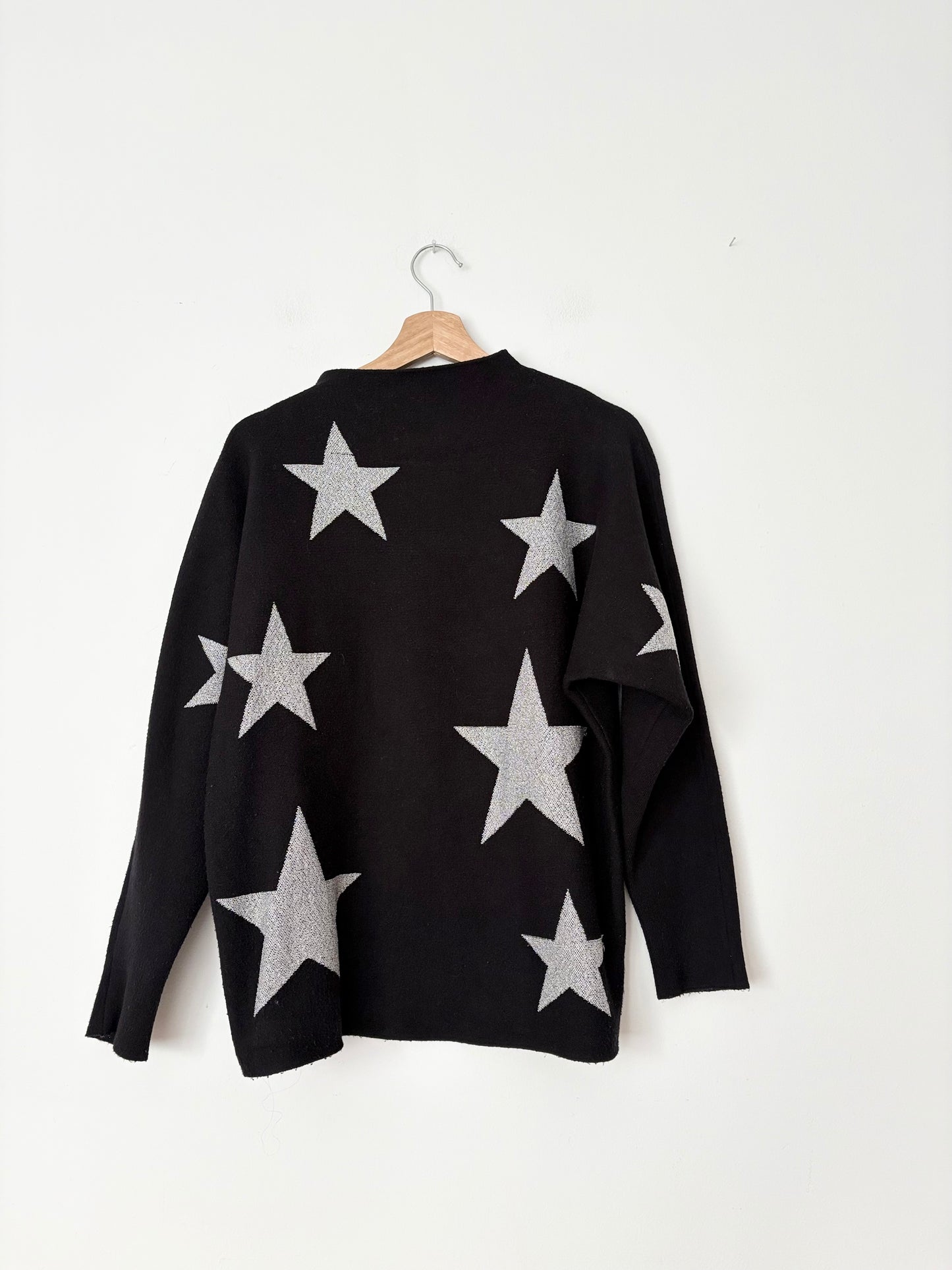 Pull Sioni à col roulé imprimé étoiles, taille M